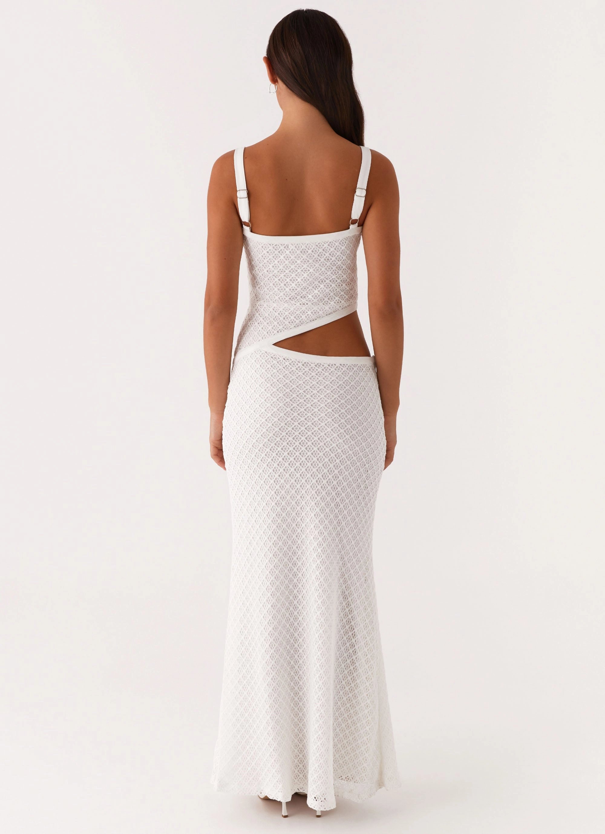 Layered Form DurableStitching Jocelyn Maxi Dress - White Crochet