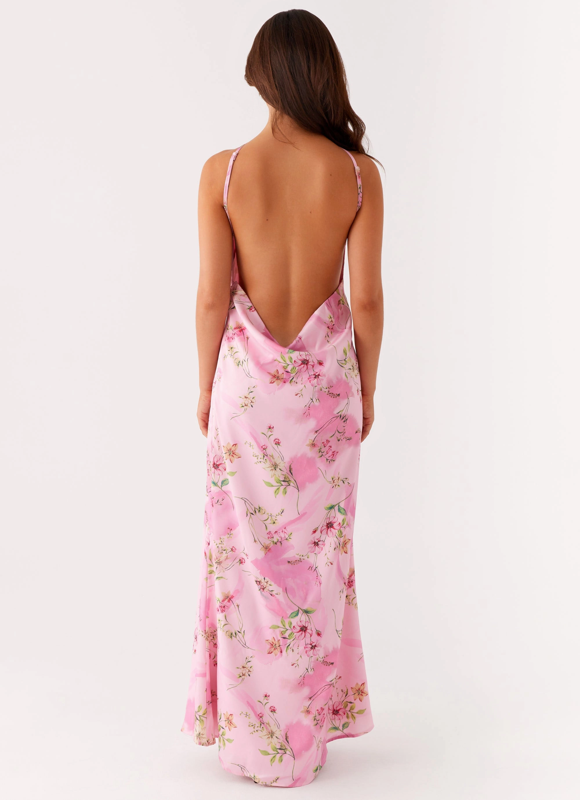 Pascal Maxi Dress - Pink Floral Print Trendy floral dress