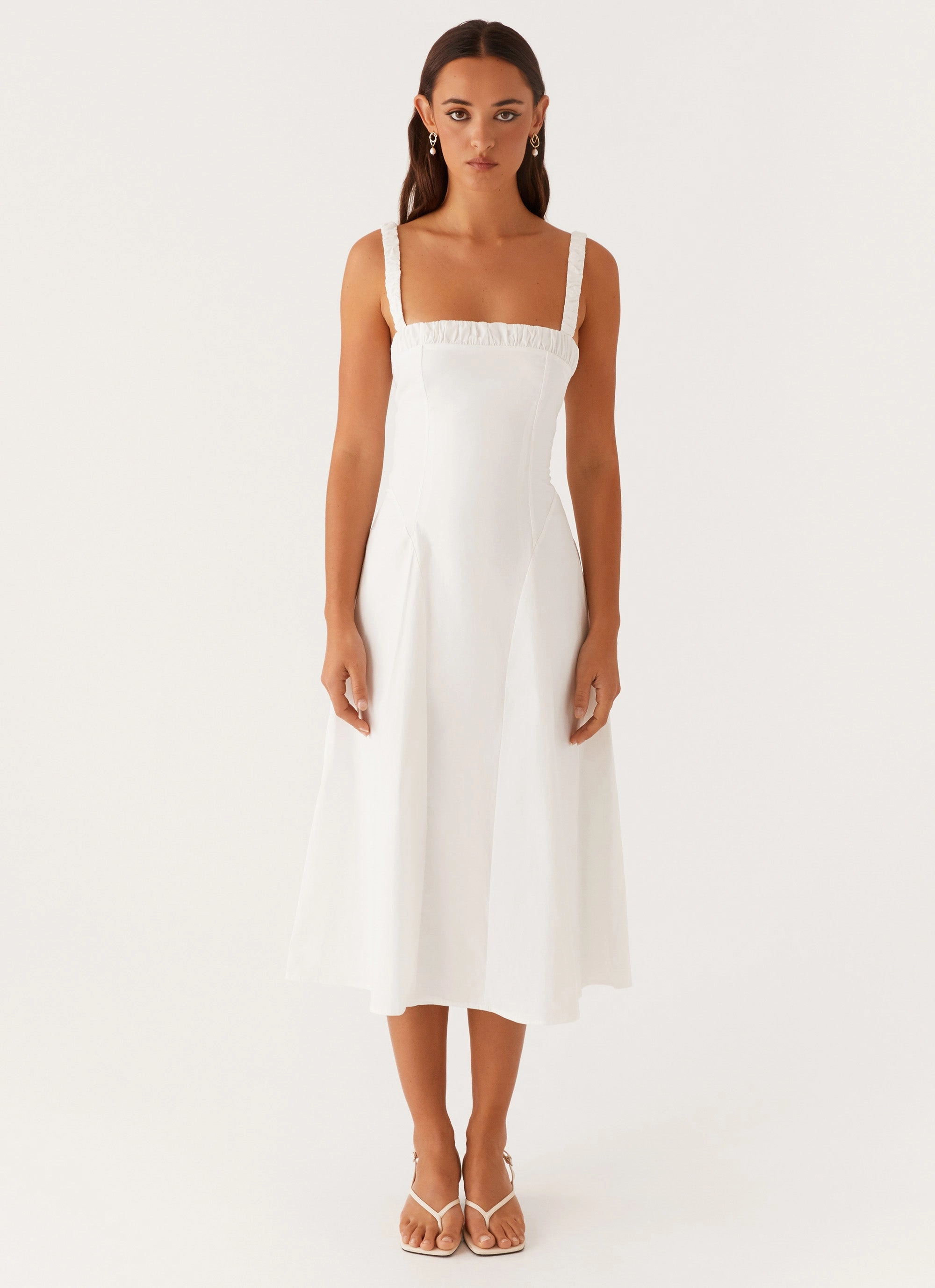 Enola Midi Dress - White Fit Choice