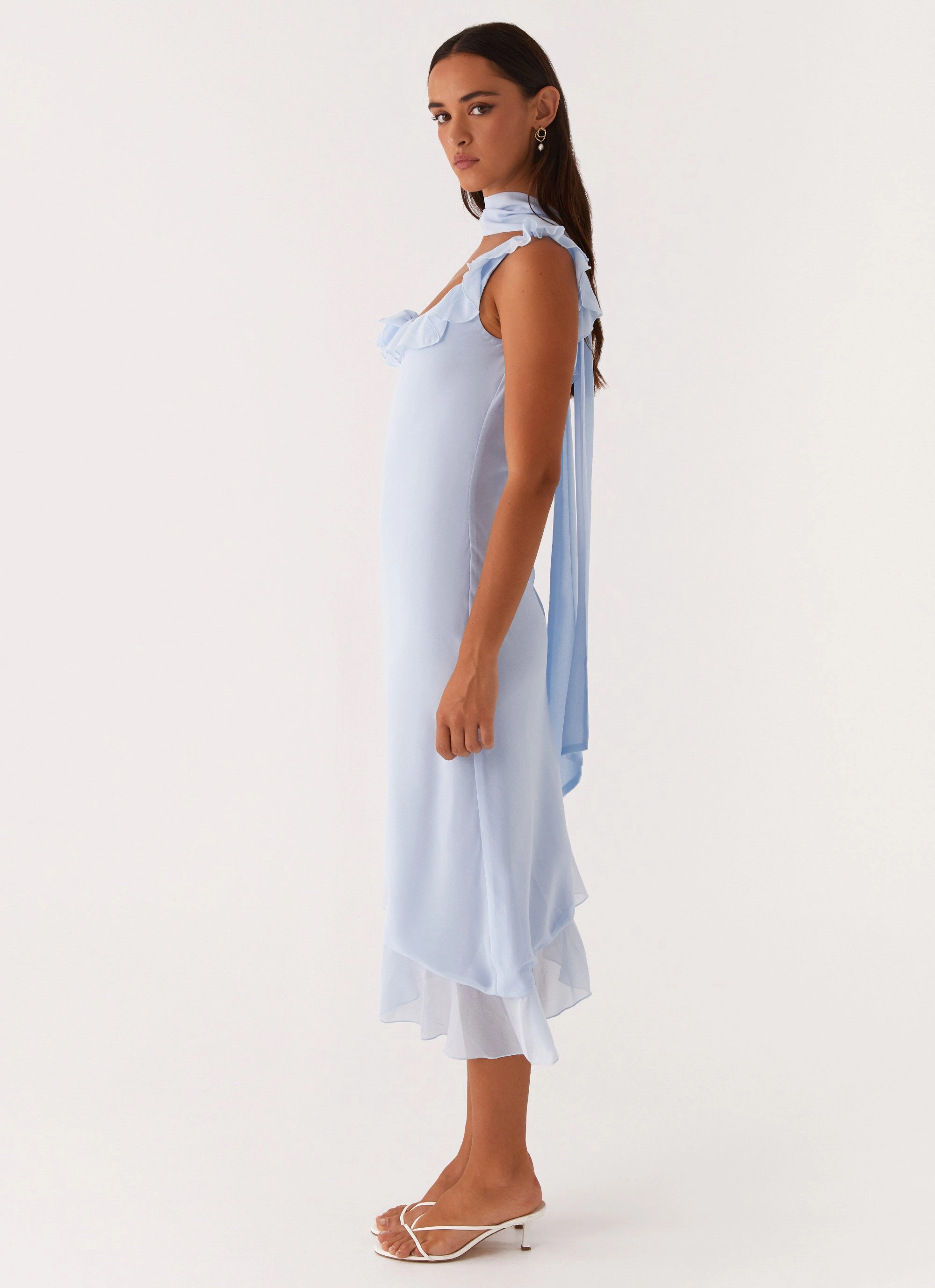 Back Detail Fariday Midi Dress - Blue