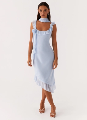 Silky Movement Fariday Midi Dress - Blue