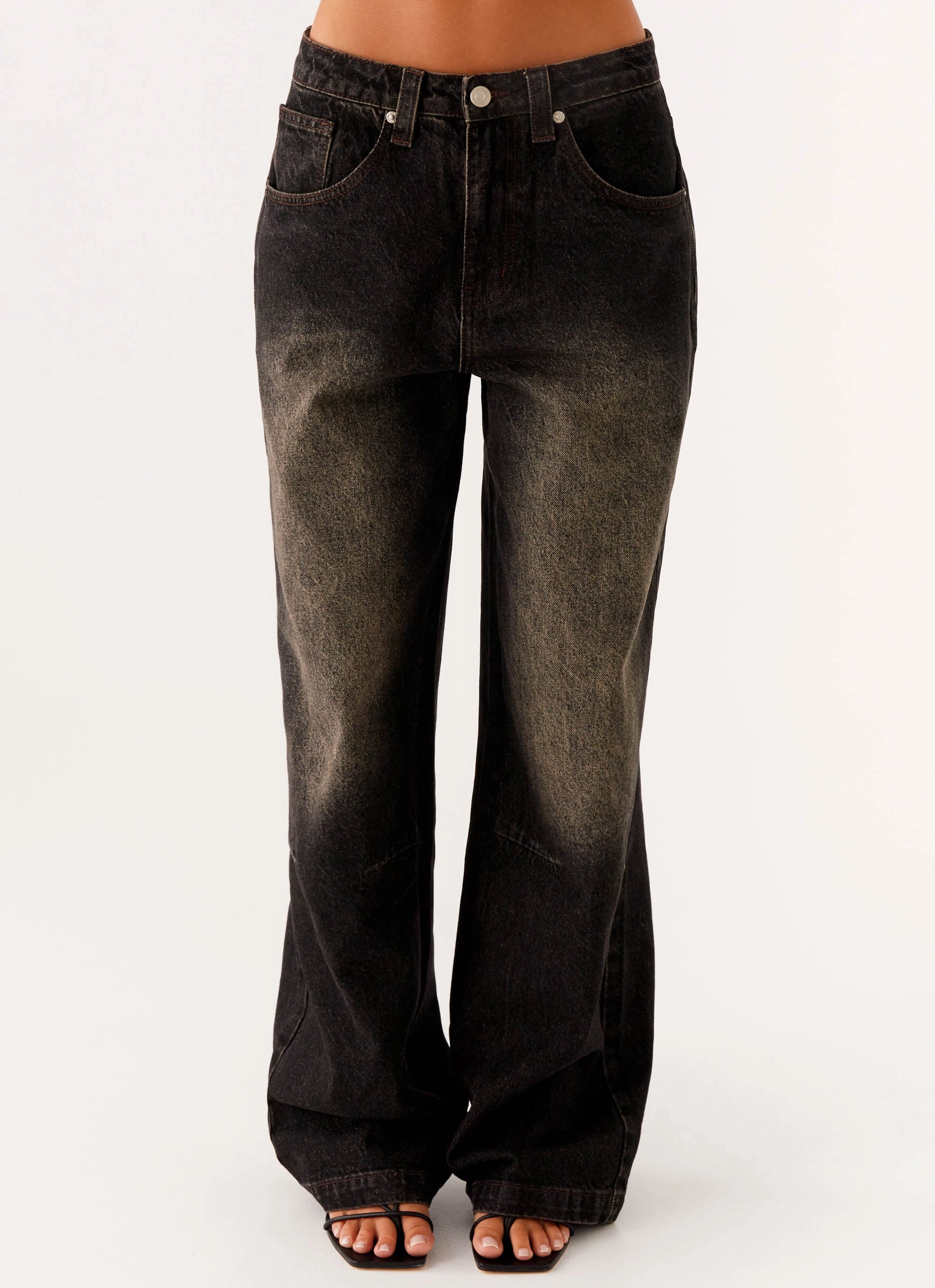 Pera Baggy Denim Jeans - Brown Wash Modern Attire
