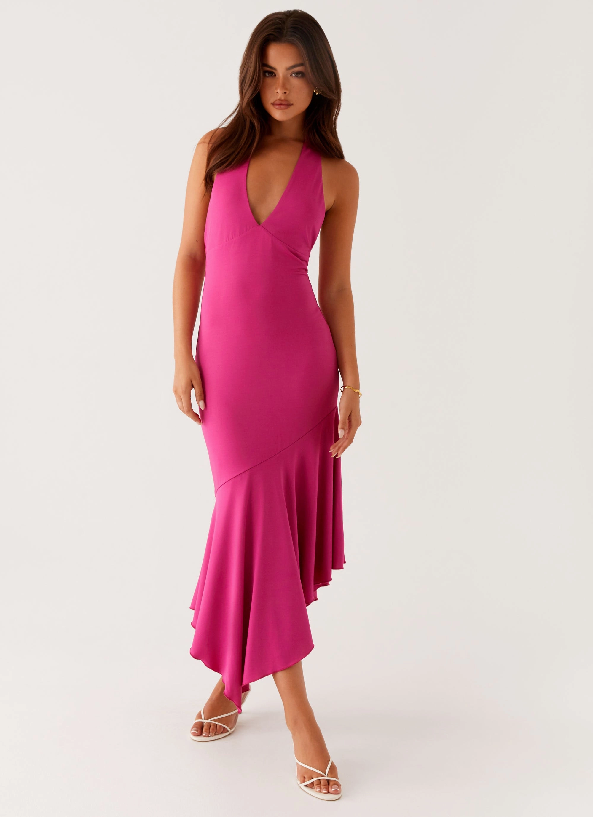 Shine Soft Perdita Midi Dress - Fuchsia