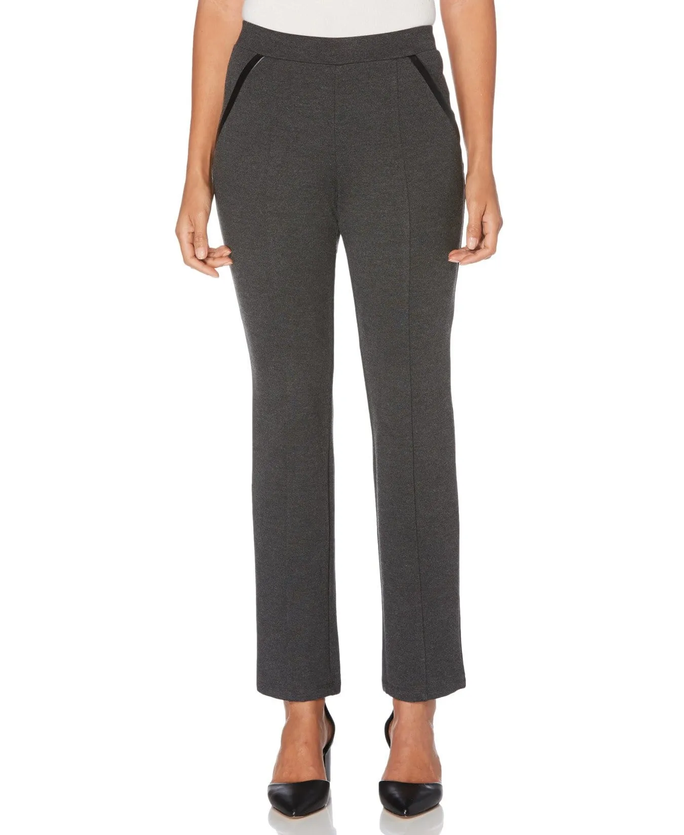 Petite Ponte Knit Slim Leg Pant - Comfort Fit ComfortFit