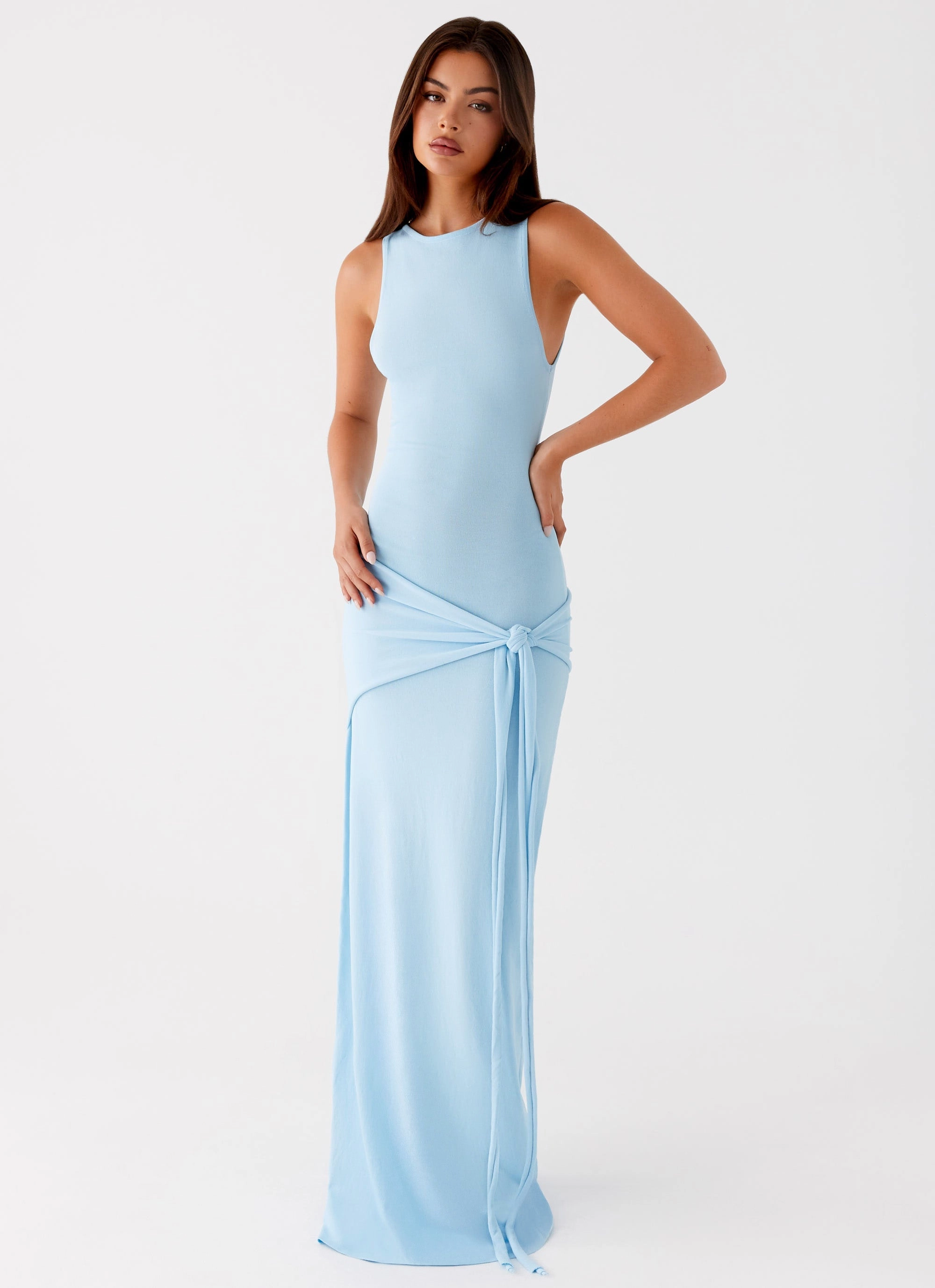 Art-Gallery Smooth Shape Leona Maxi Dress - Turquoise