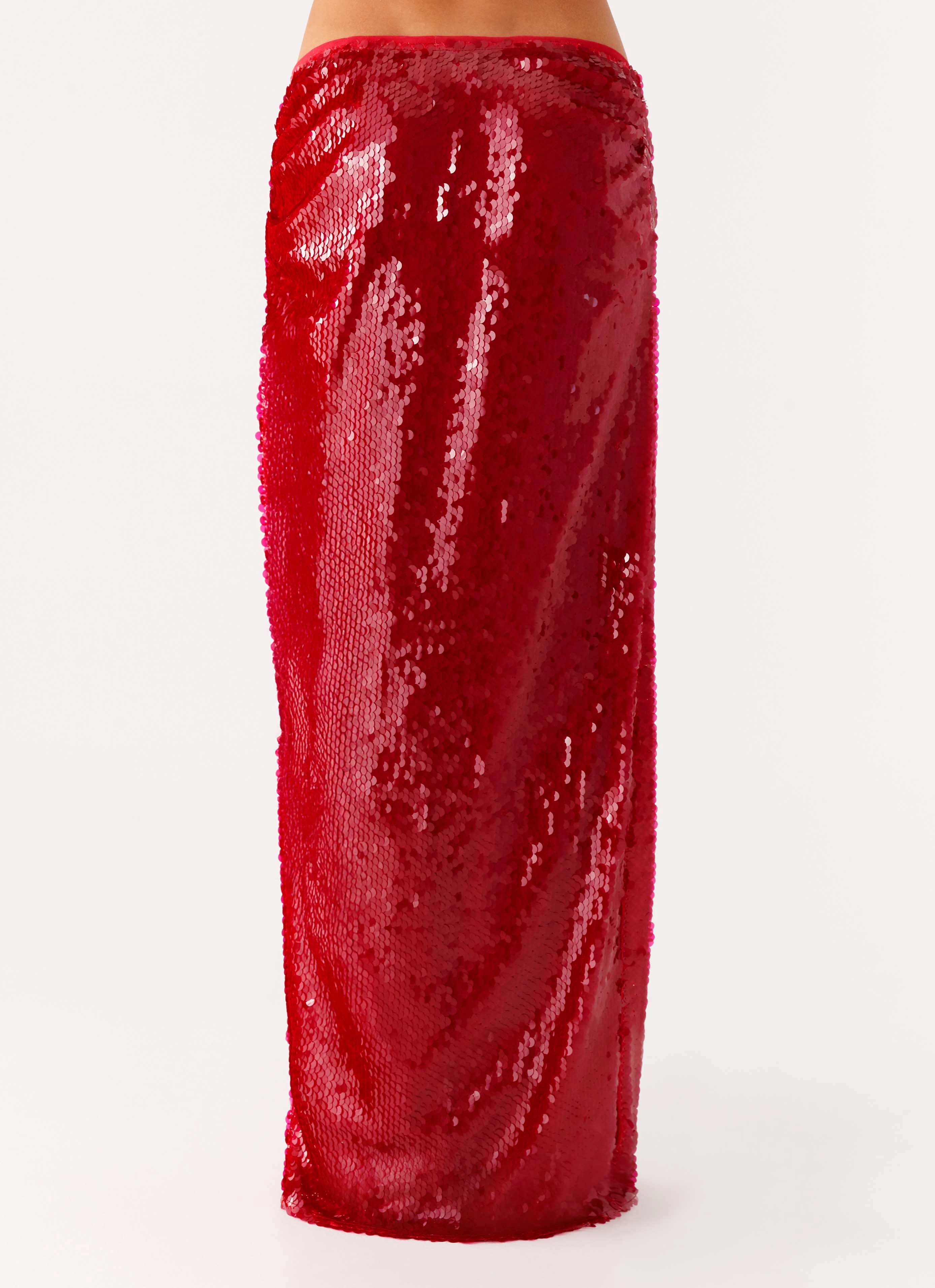 Amosa Maxi Skirt - Fuchsia Aesthetic Fit Cozy Vibes