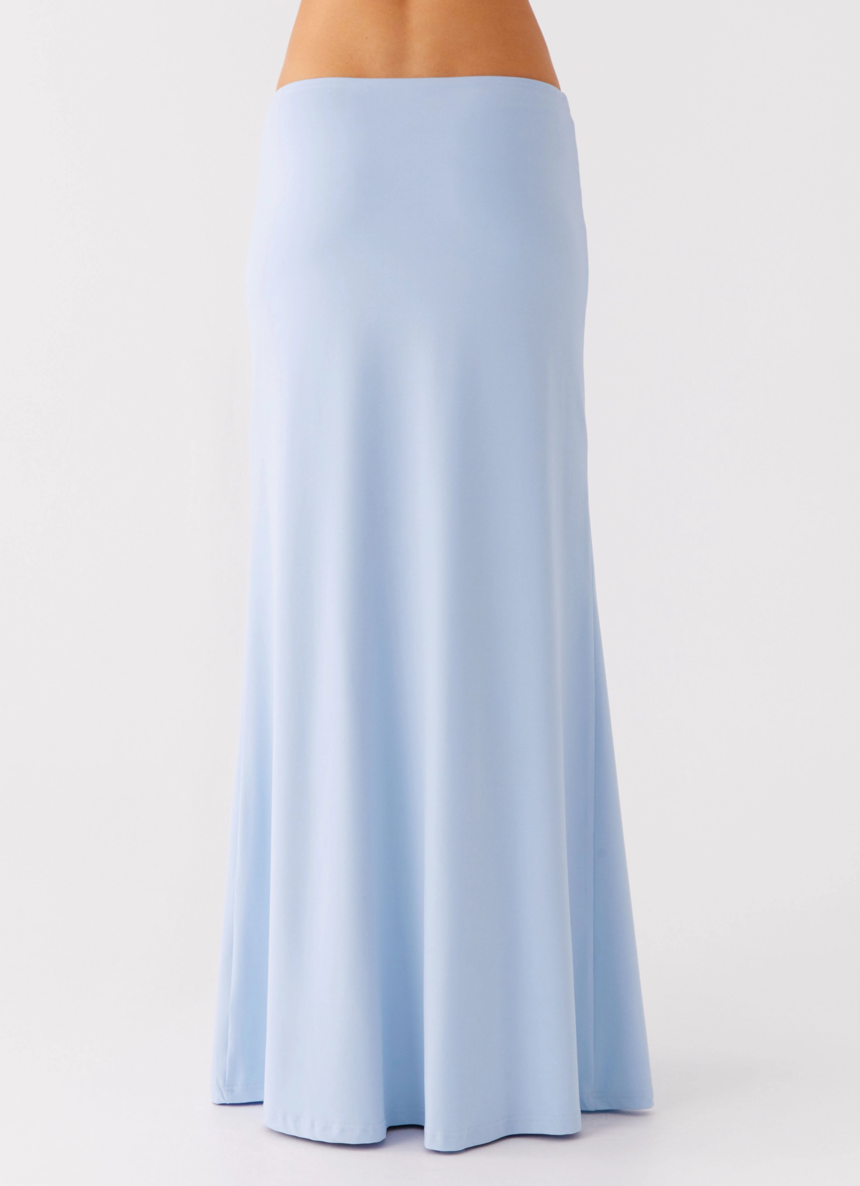 Like A Flower Maxi Skirt - Baby Blue clean design breath easy