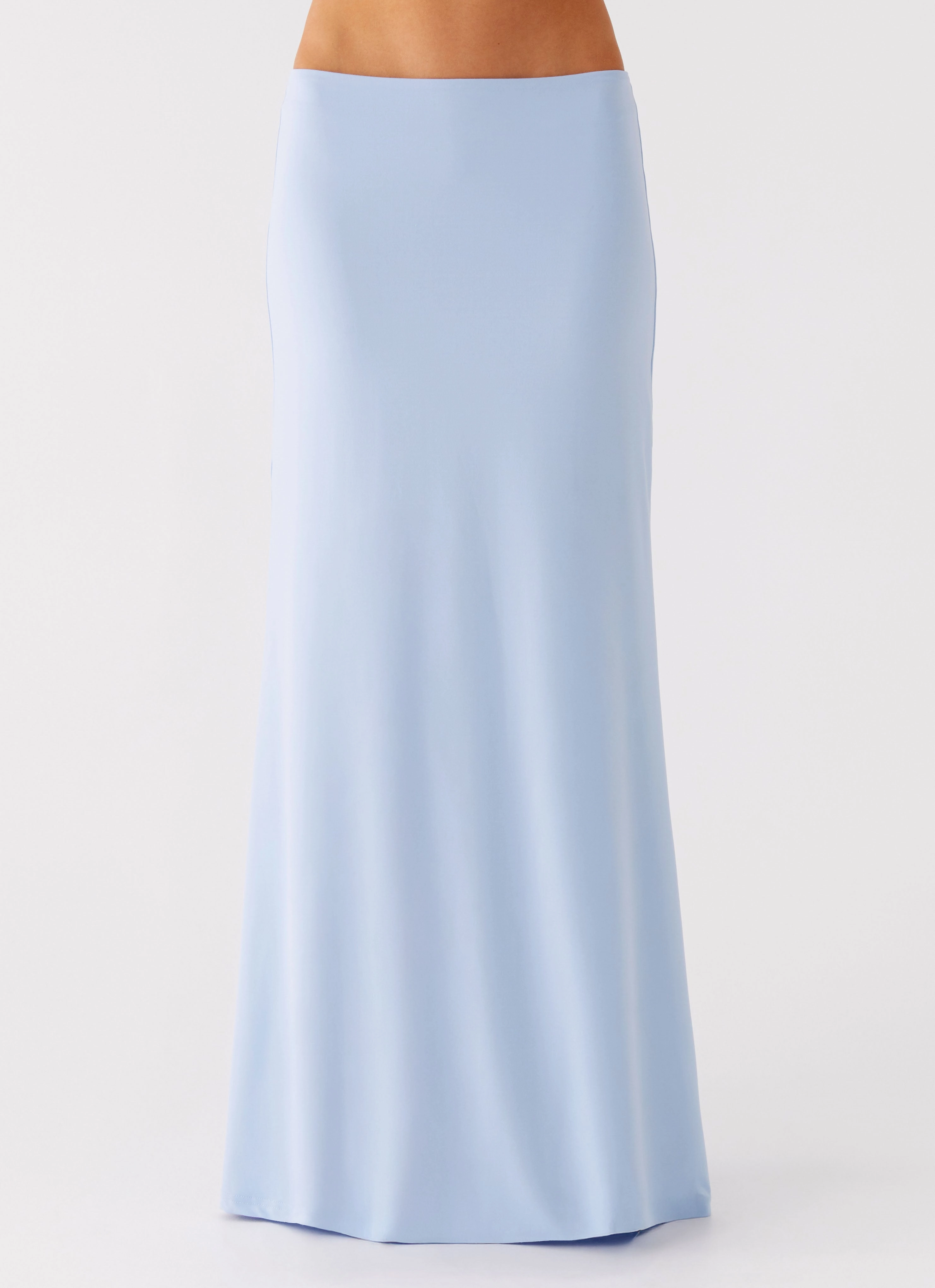SmoothZipper Like A Flower Maxi Skirt - Baby Blue