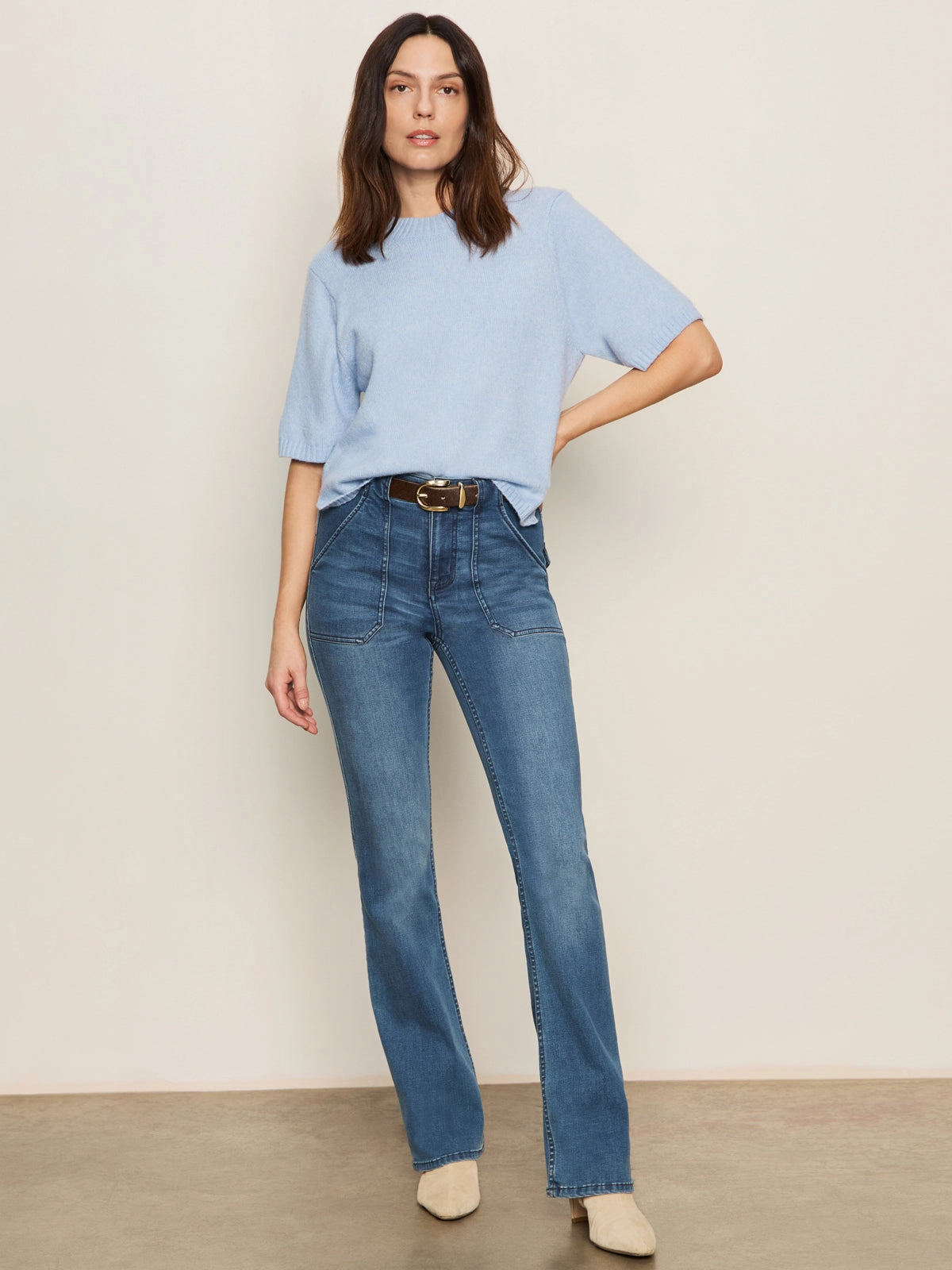 Perfect Sweater Tee Blue Powder Anti Pill Surface QuickDrySystem