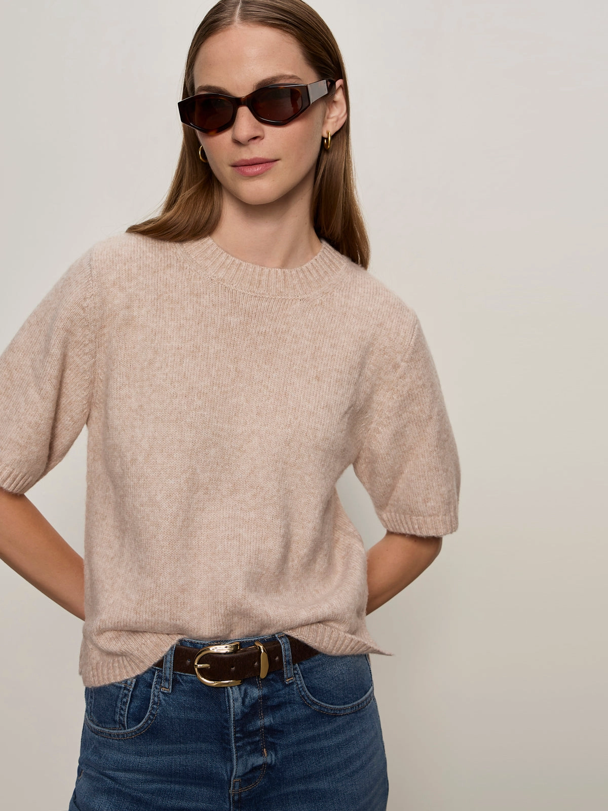 Perfect Sweater Tee Fawn slim fit HighDensityFoam