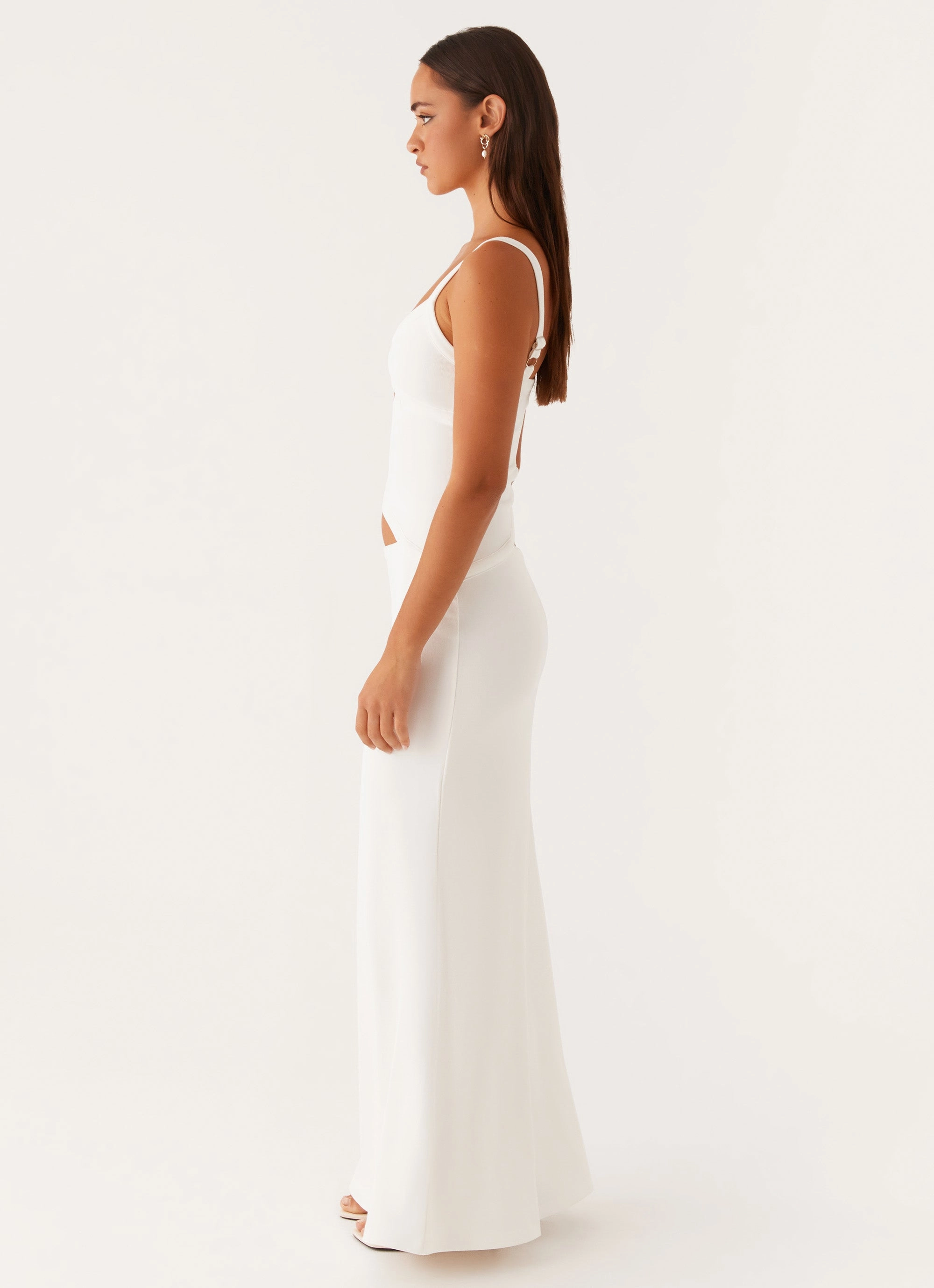 Formal dinner wear Jocelyn Maxi Dress - White