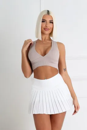 finance industry Performance Pleated Mini Tennis Skirt