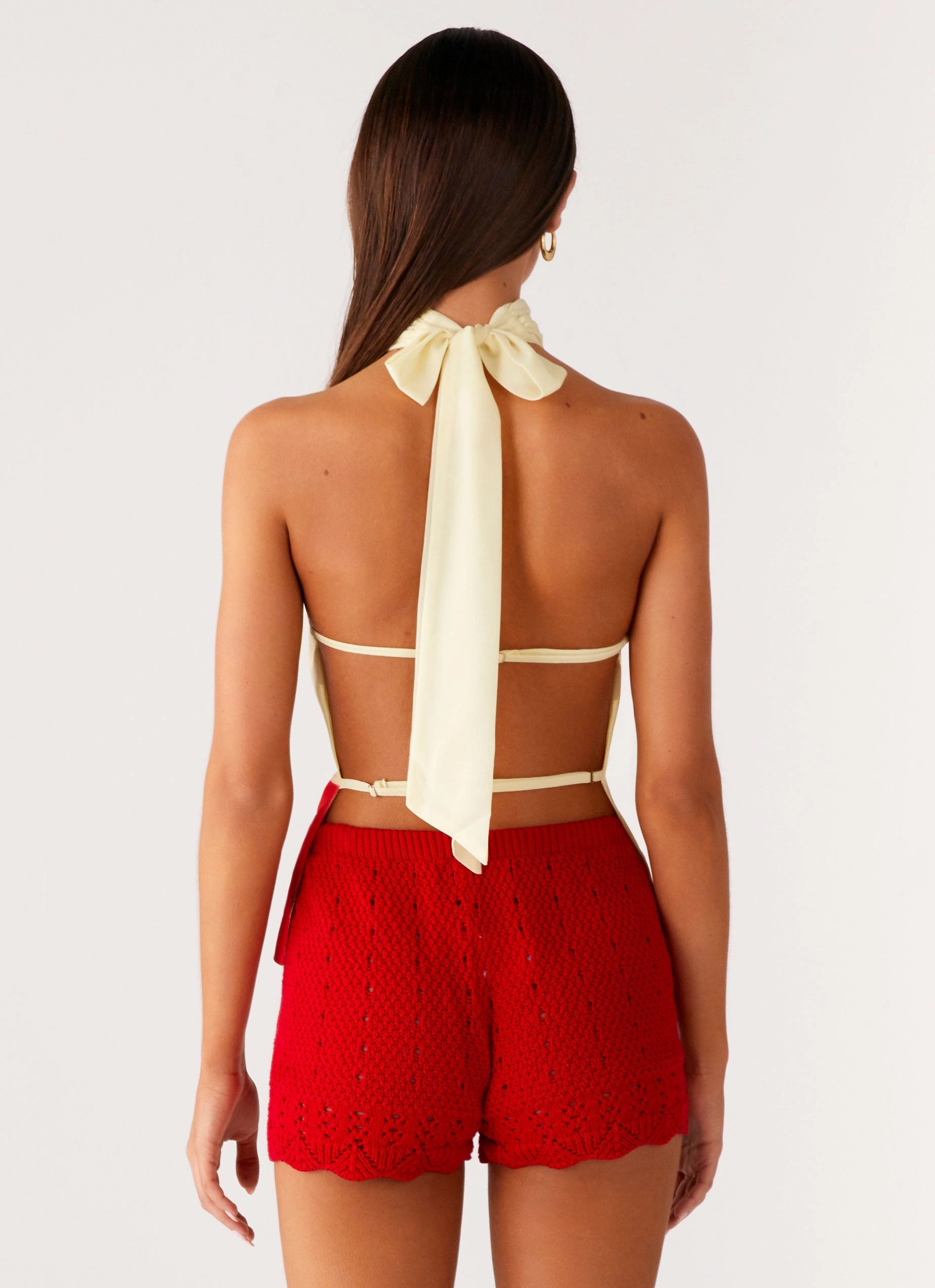 Casual Sweater TailoredCut Felicity Halter Top - Scarlet Floral