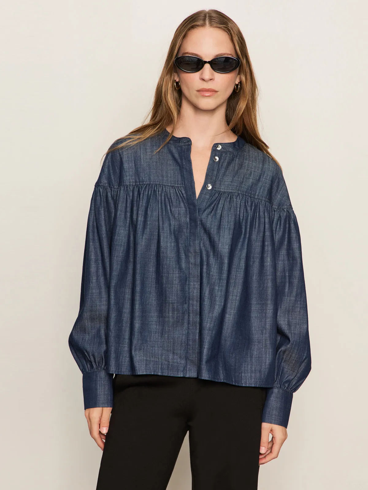 AdjustableHem Personal Best Blouse Moonshadow