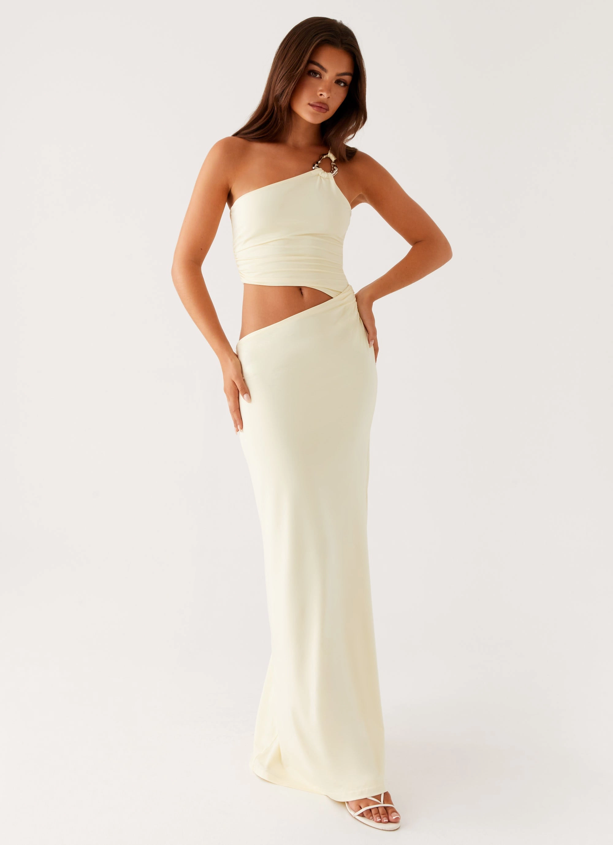 Peta Maxi Dress - Yellow Smooth-Lining