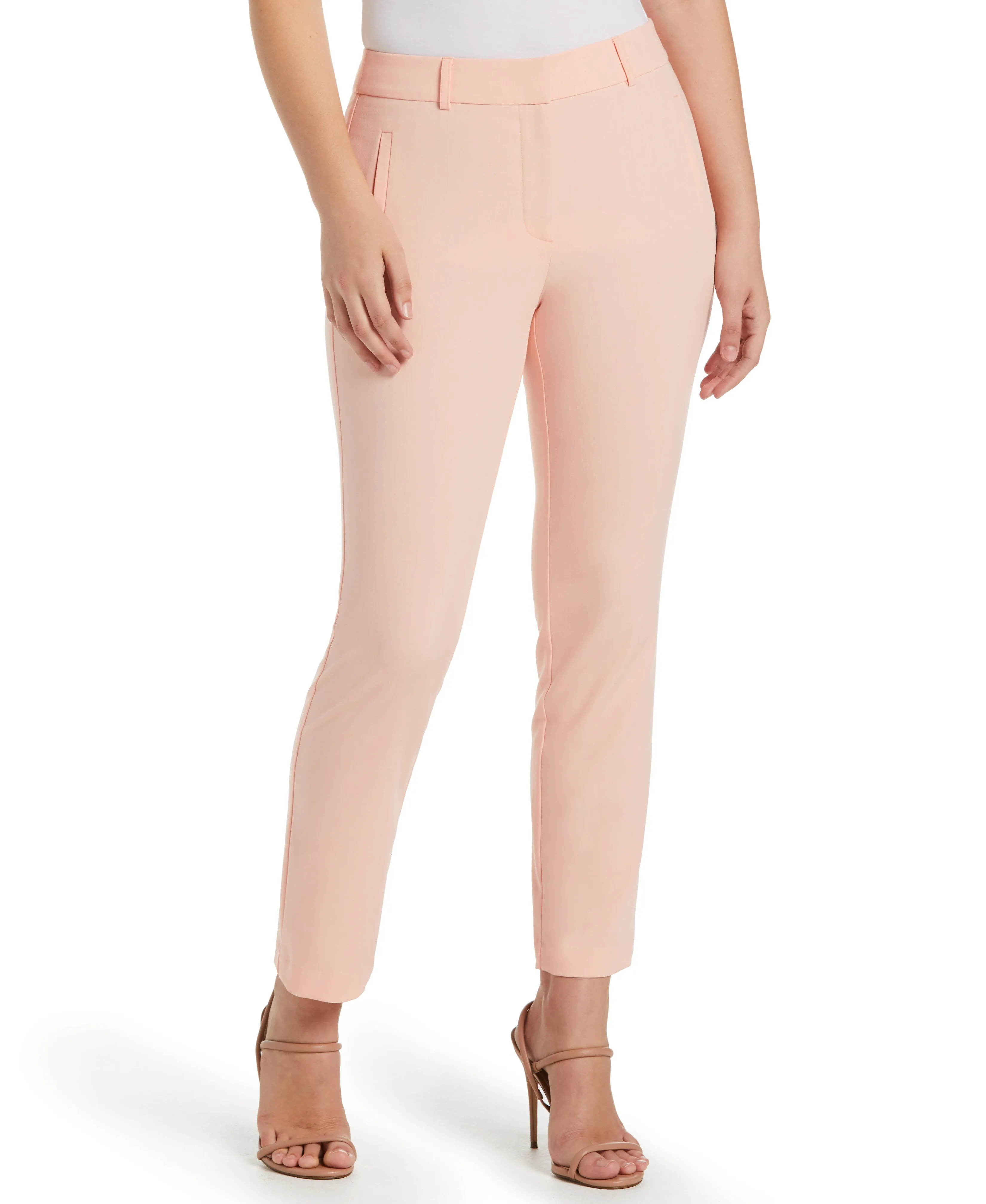 Petite Classic Fit Clean Straight Leg Ankle Pant No Irritation Seams