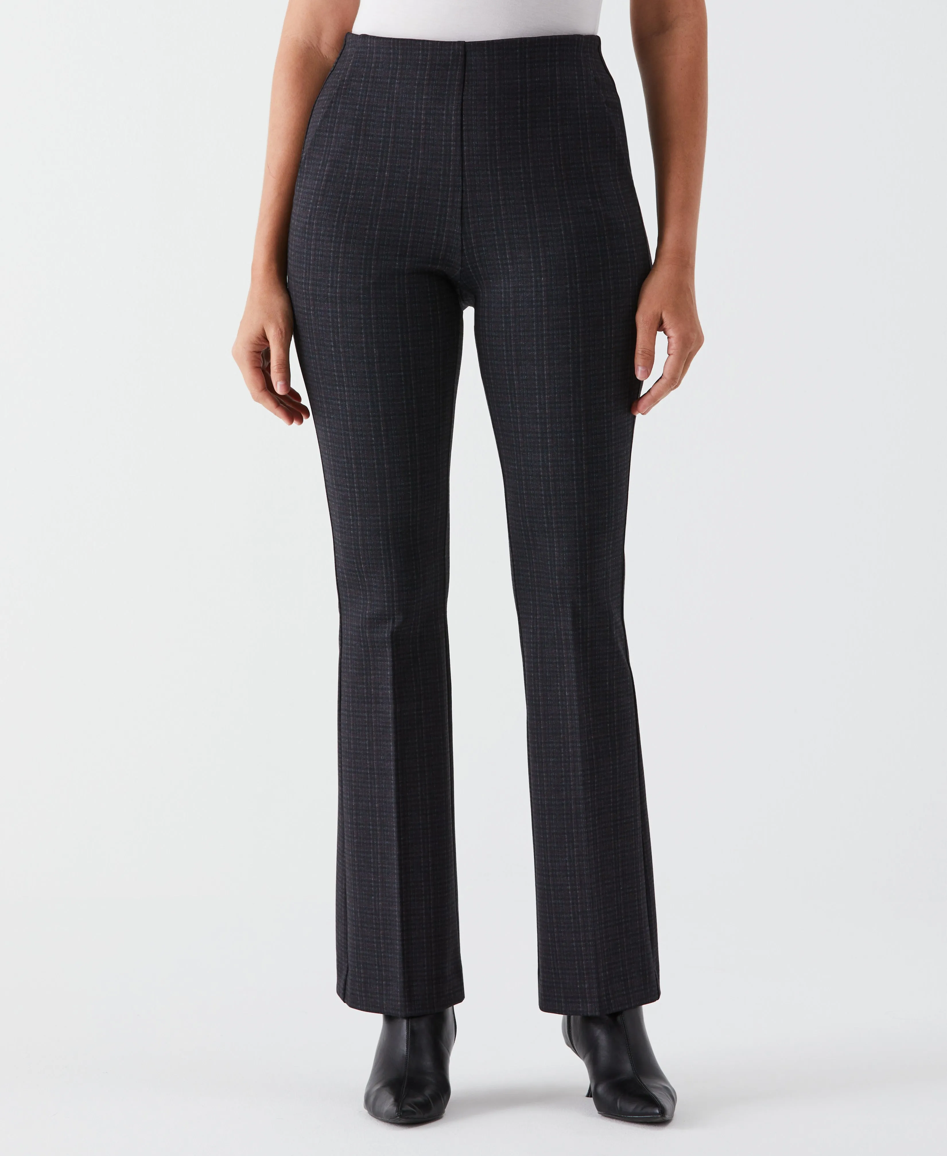 Petite Printed Modern Bootcut Ponte Pant Reflective Trim