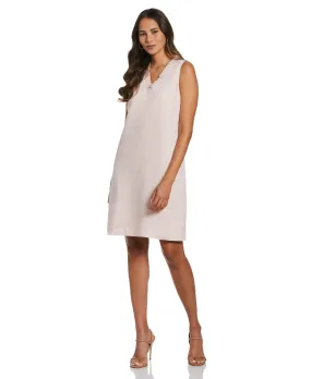 Street Ready Comfort and style Ruffle Neck Linen Dress