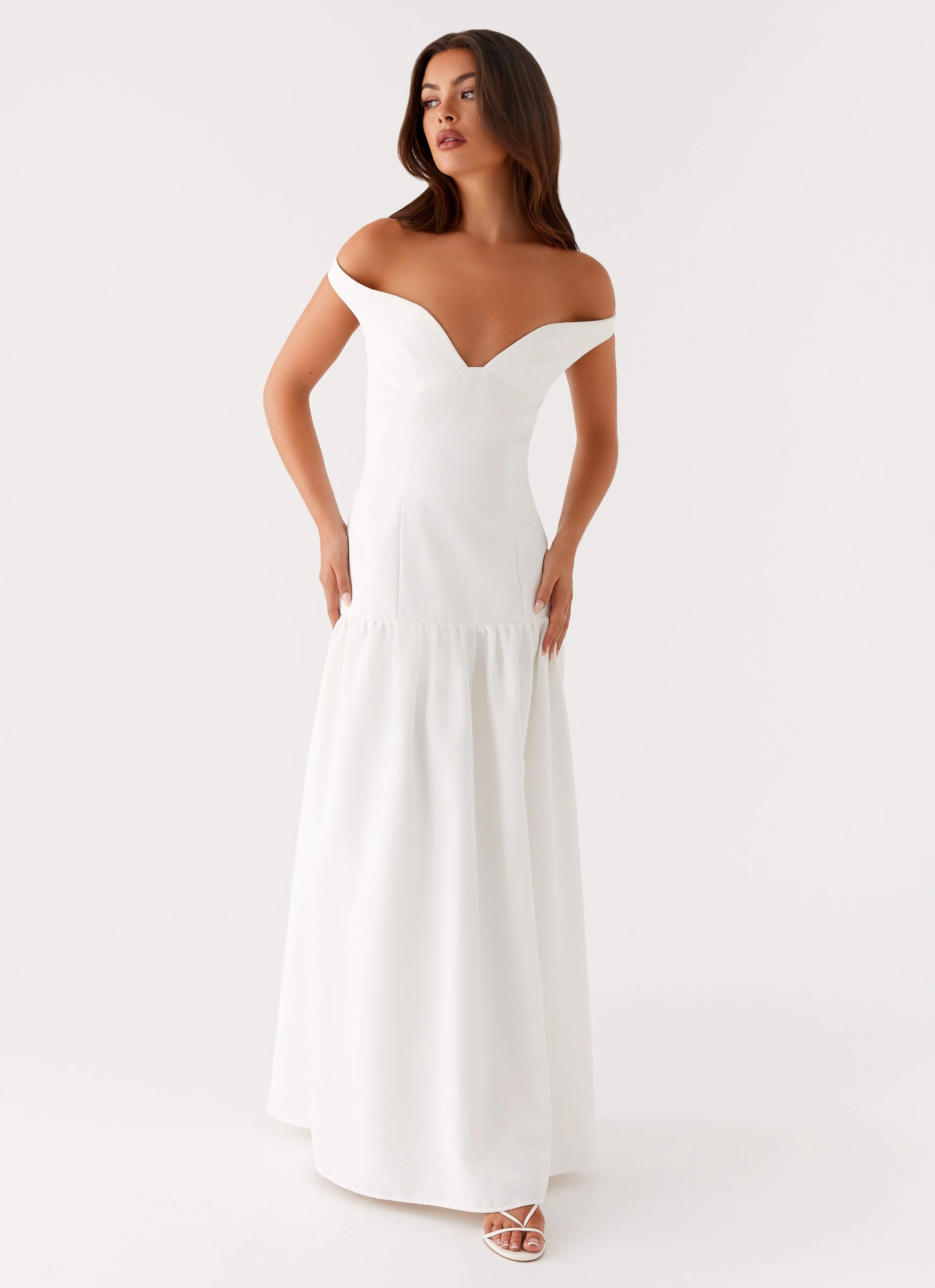 Care-Instructions-Included Comfort and Elegance Basel Maxi Dress - White