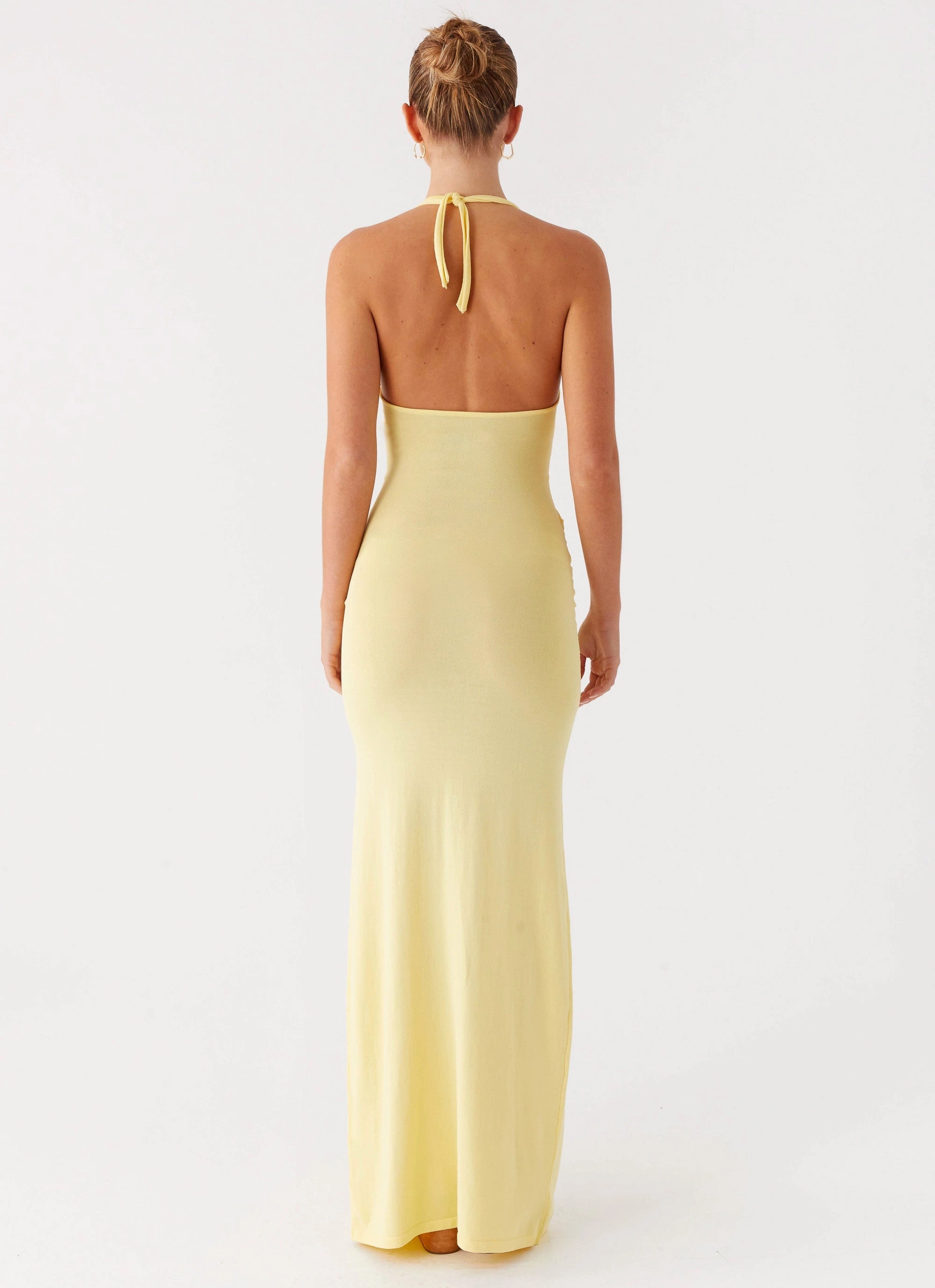 Pina Colada Knit Maxi Dress - Yellow Mom Chic Perfect for Layering