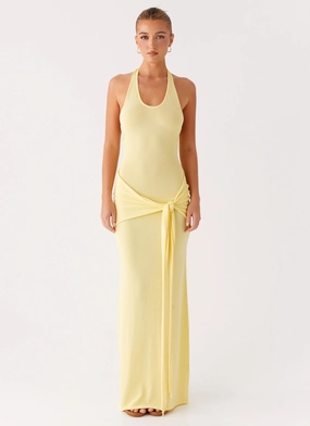 Bold colors Grace Glow Pina Colada Knit Maxi Dress - Yellow