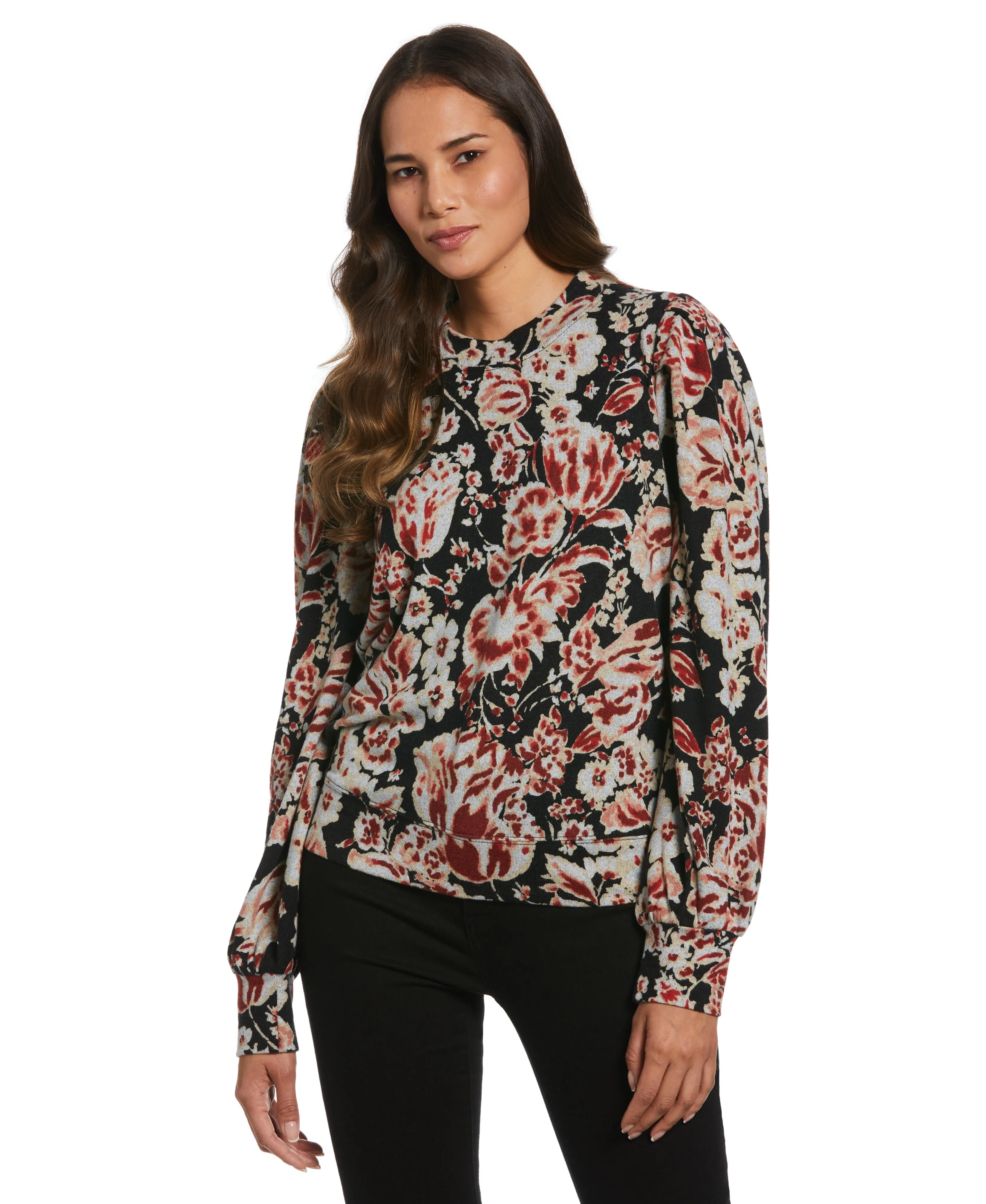 Microfiber Blended Fabric Pleat Sleeve Knit Shirt