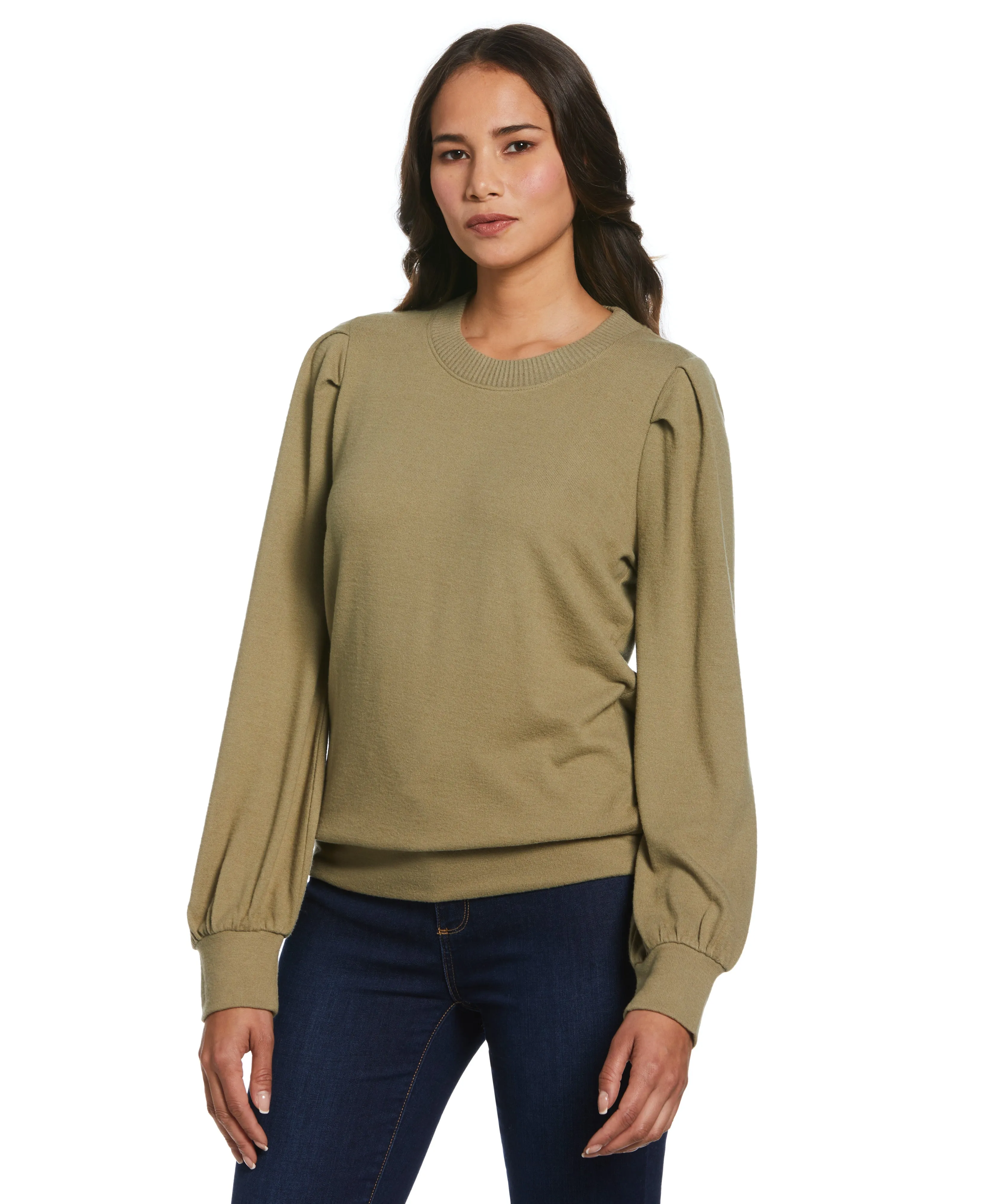 Everyday Style SnagResistant Pleat Sleeve Knit Shirt