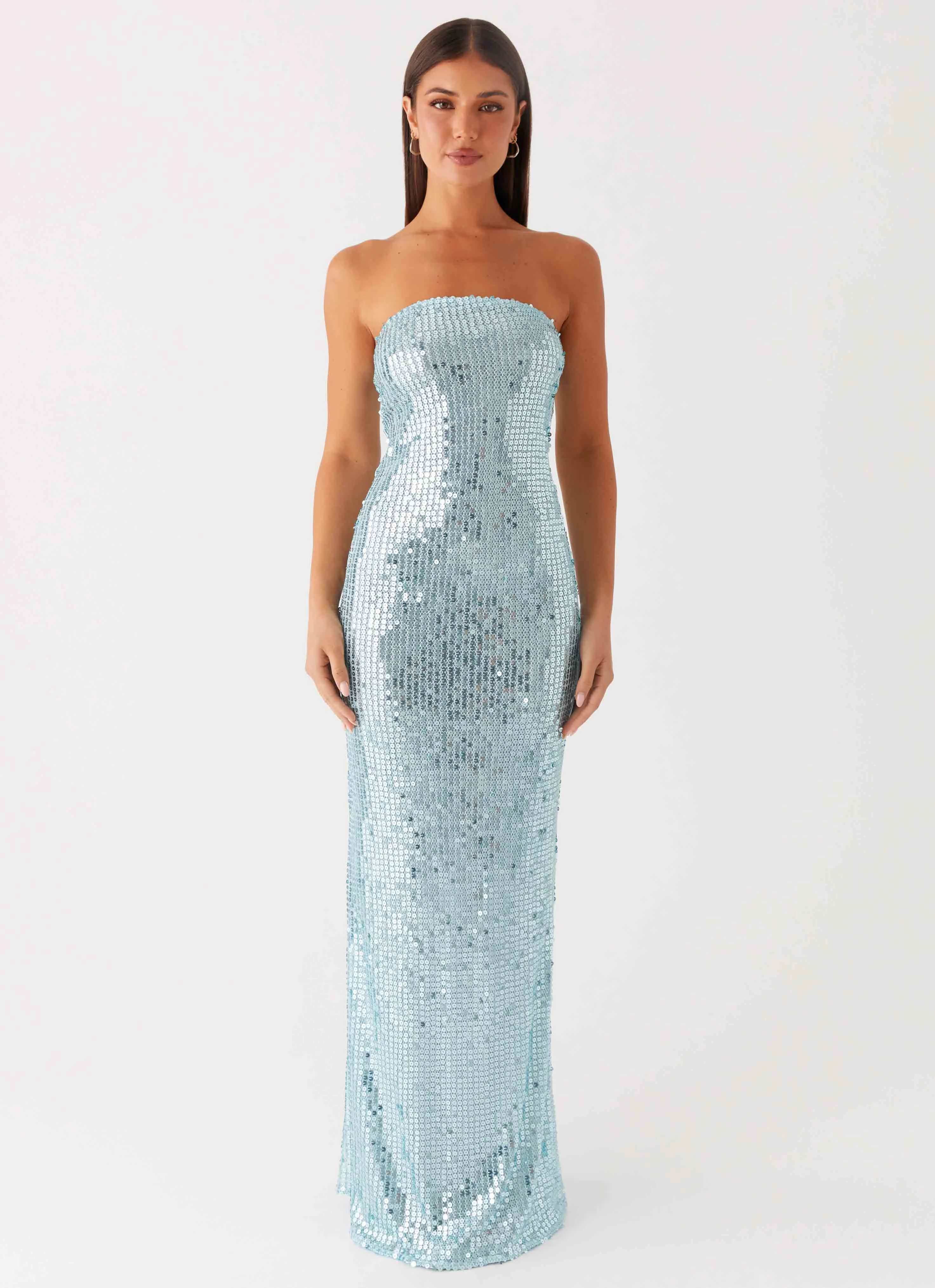 Lyric Sequin Maxi Dress - Turquoise Classic Style MoistureWickingTechnology
