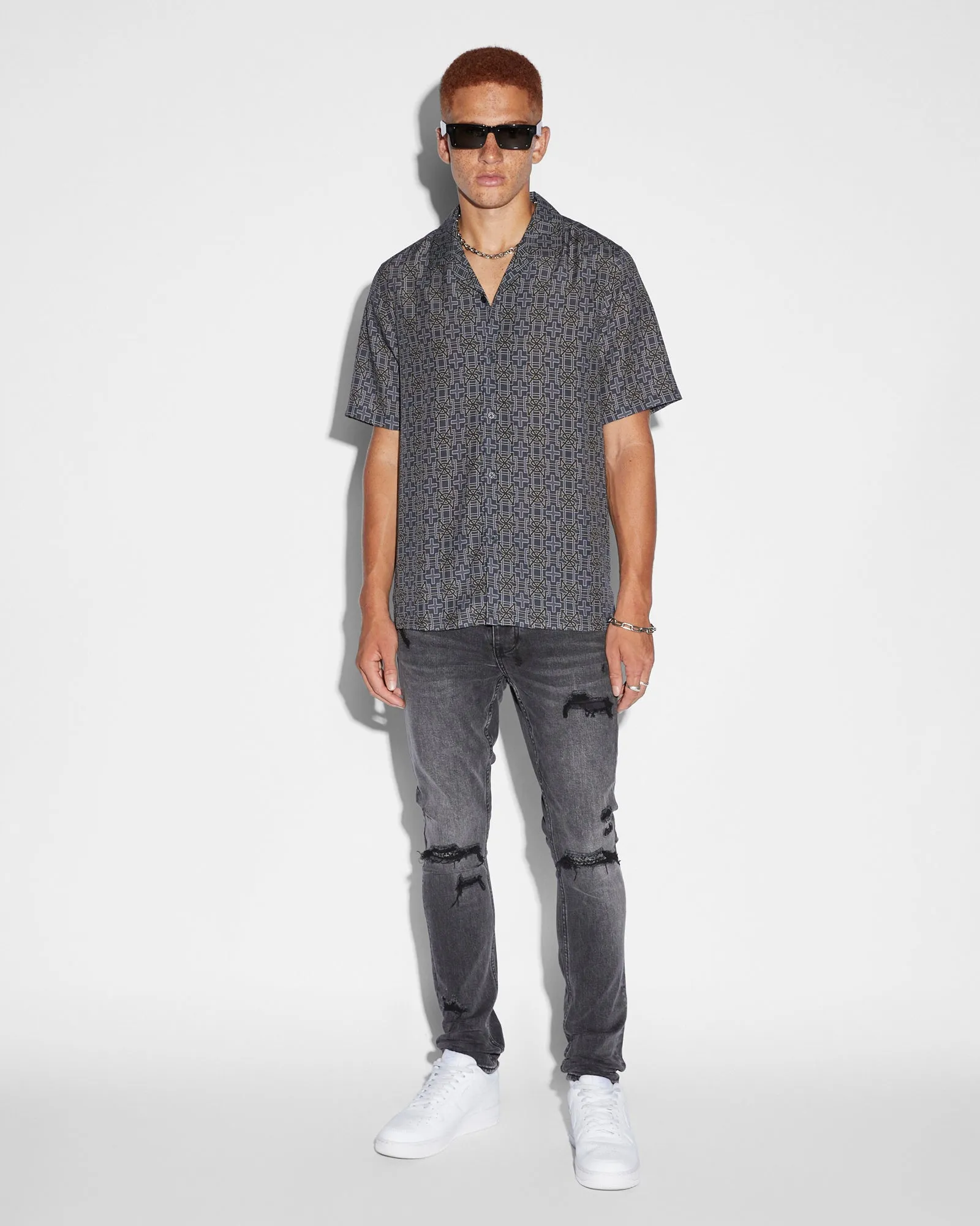 PLUS RESORT SS SHIRT NAVY Street Layers dance clothing