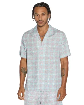PLUS RESORT SS SHIRT PARADISE Stain Resistant Finish Contrast Stitch Compression Fit