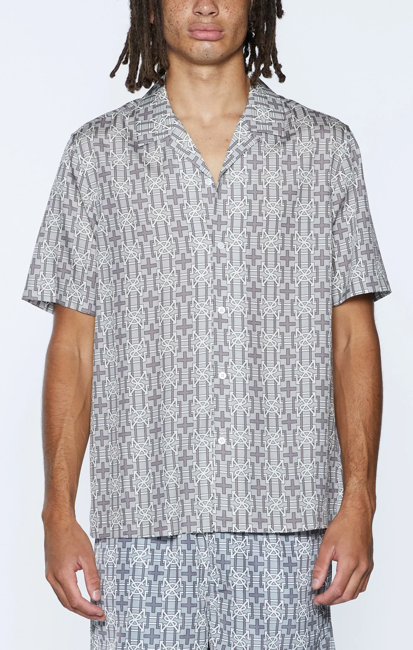 PLUS RESORT SS SHIRT STONE Sporty Comfort Breeze Friendly