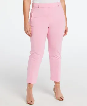 Plus Size Classic Fit Clean Straight Leg Ankle Pant Active Wear