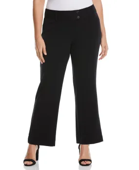 Soft Lining Roll-up style Plus Size Gabardine Bootcut Pant - Curvy Fit