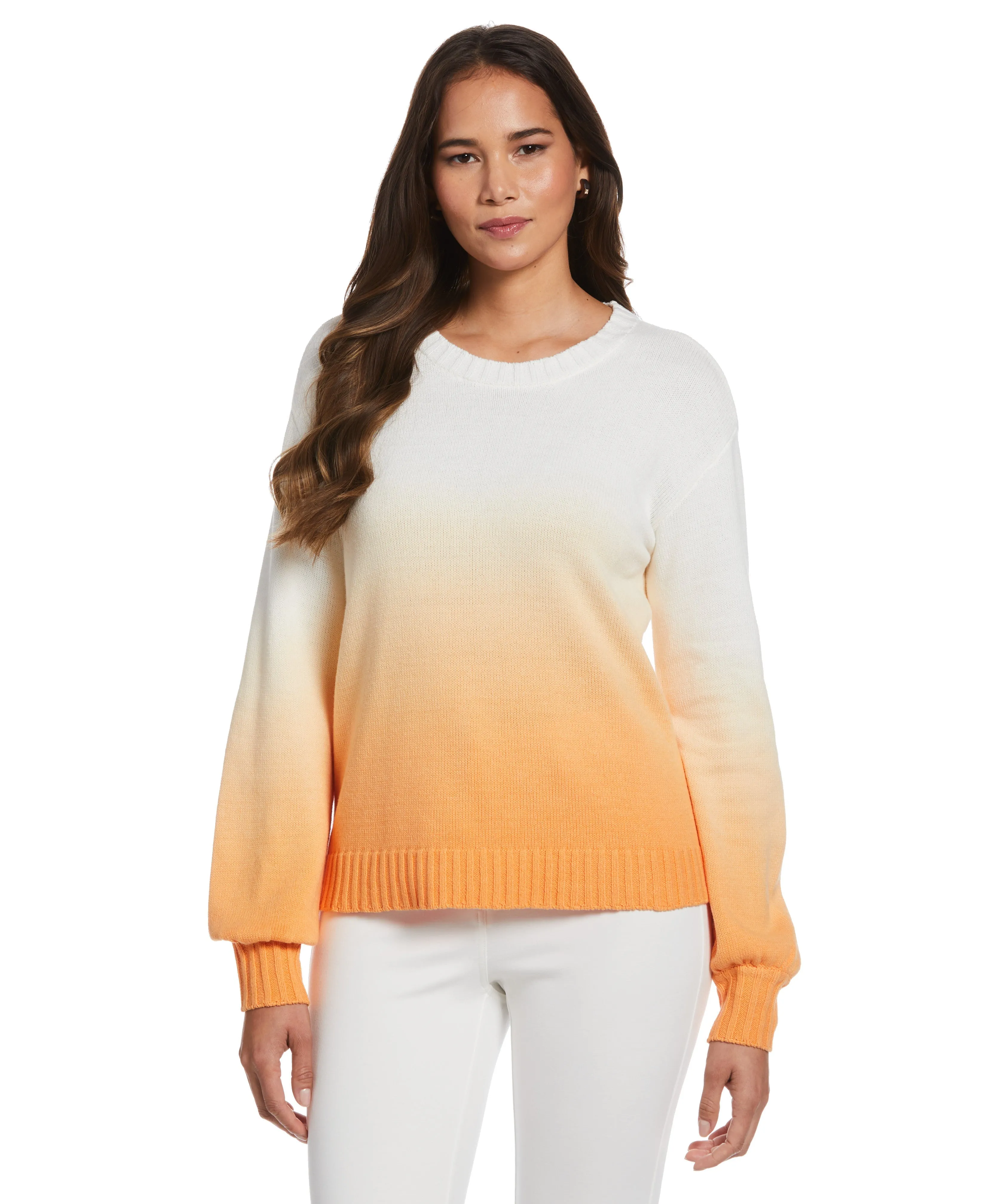 Anti Snag Fabric Plus Size Ombre Pullover Sweater