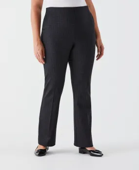 Plus Size Printed Modern Bootcut Ponte Pant Linen blend
