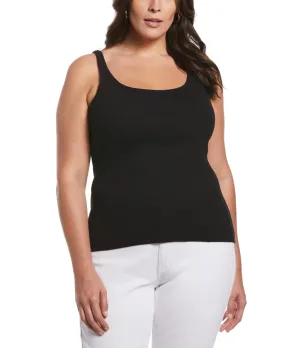 FrenchTerryTexture Plus Size Ribbed Tank Top