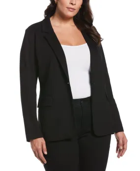 Plus Size Single Breasted Blazer WrinkleResistant Fitted Tank