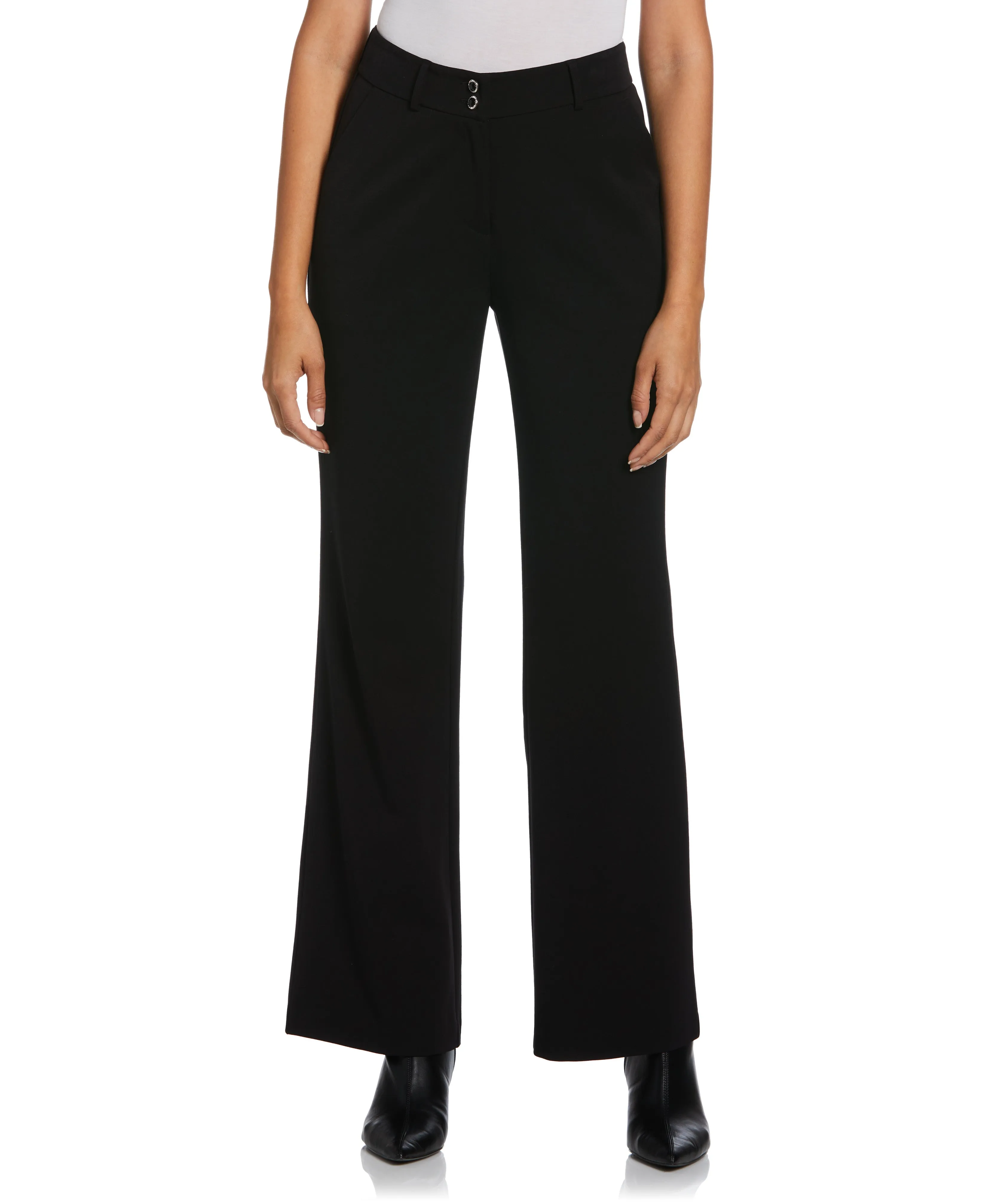 Plus Size Wide Leg Pant Basic Stretch