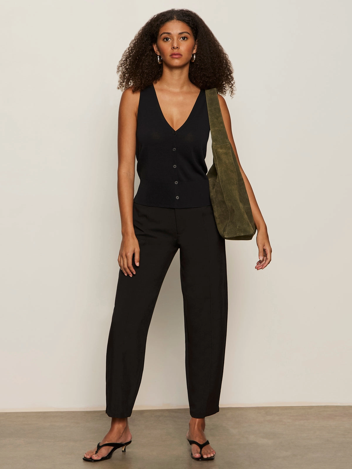 EcoFriendly Material Light material Polished Barrel Pant Black