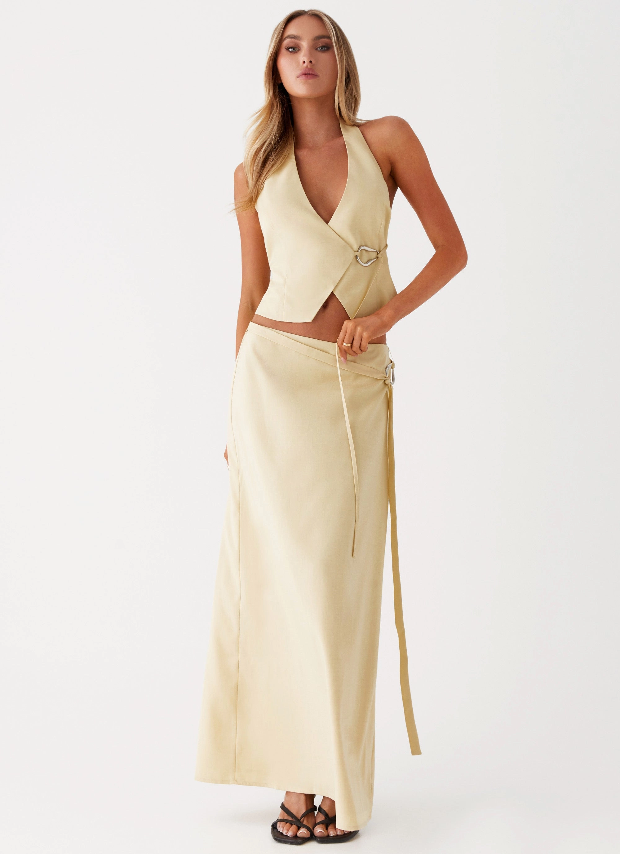 Comfy Fit Azura Maxi Skirt - Yellow