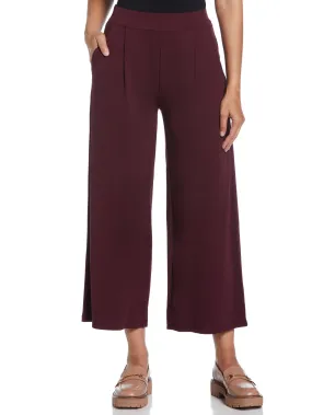 ReflectiveTrim Ponte Knit Pull-On Crop Pant