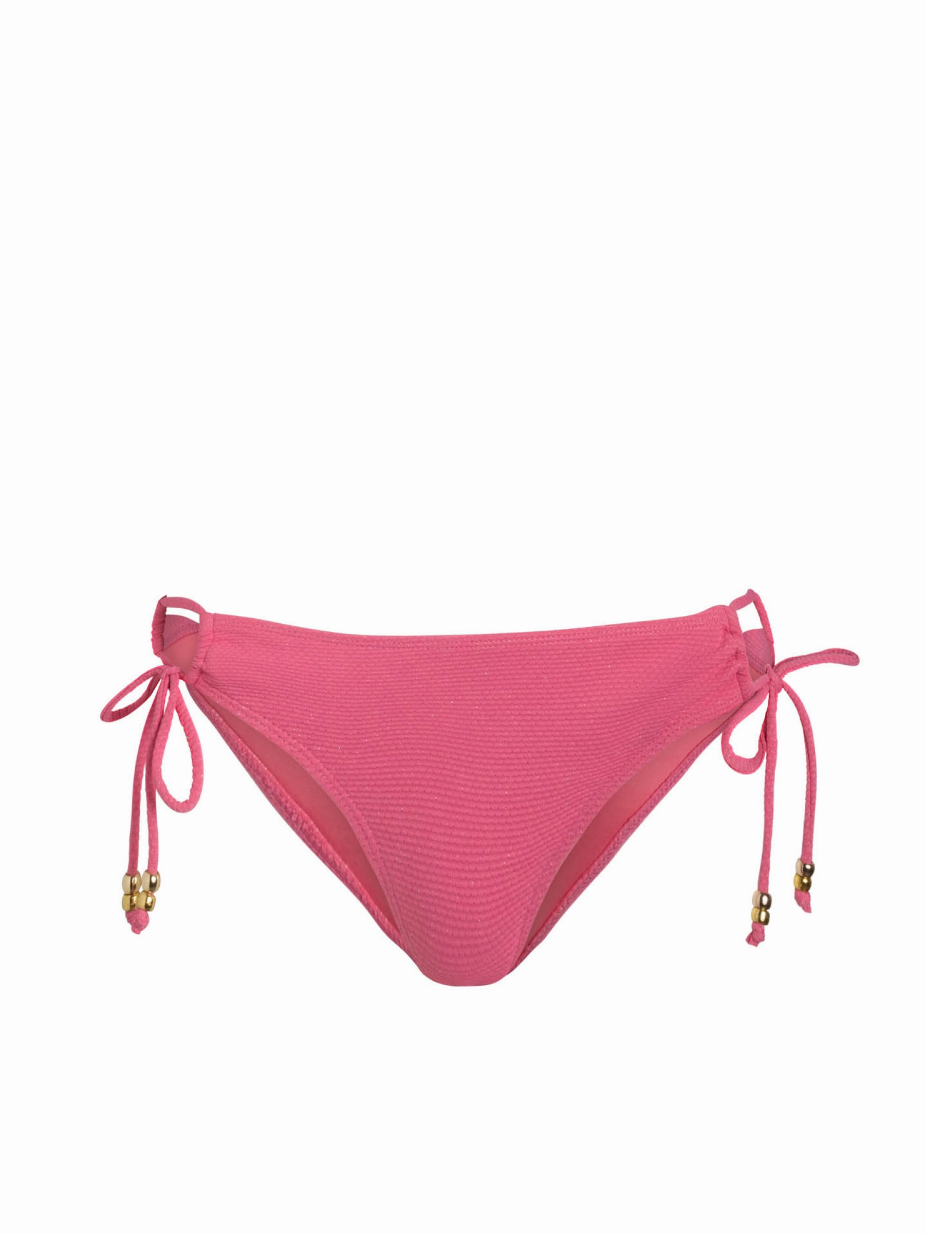 Elastic Straps Low Profile Stitching Taryn Bottom In Hibiscus Metallic