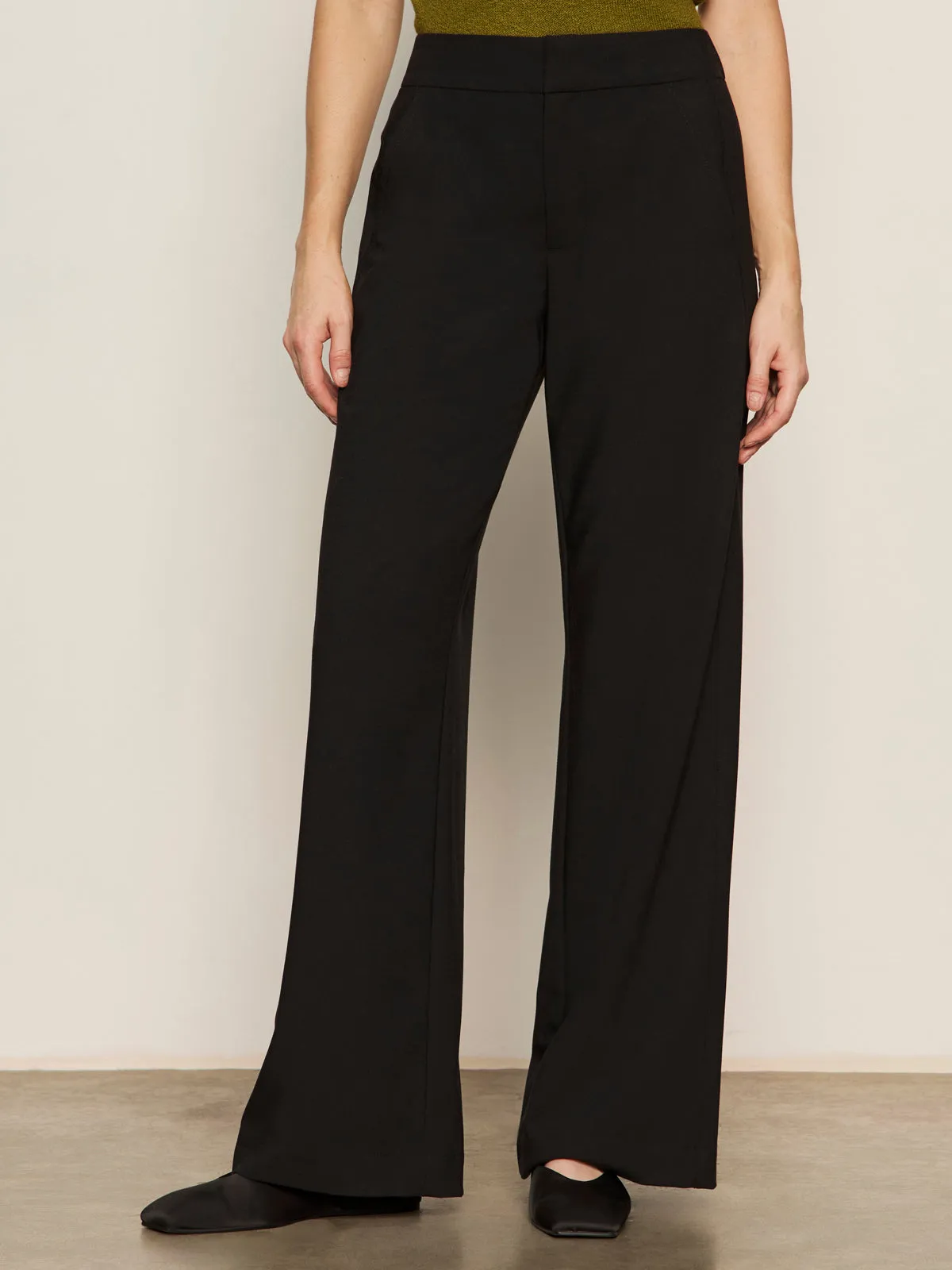 Relaxed Fashion Modern Gab Trouser Black