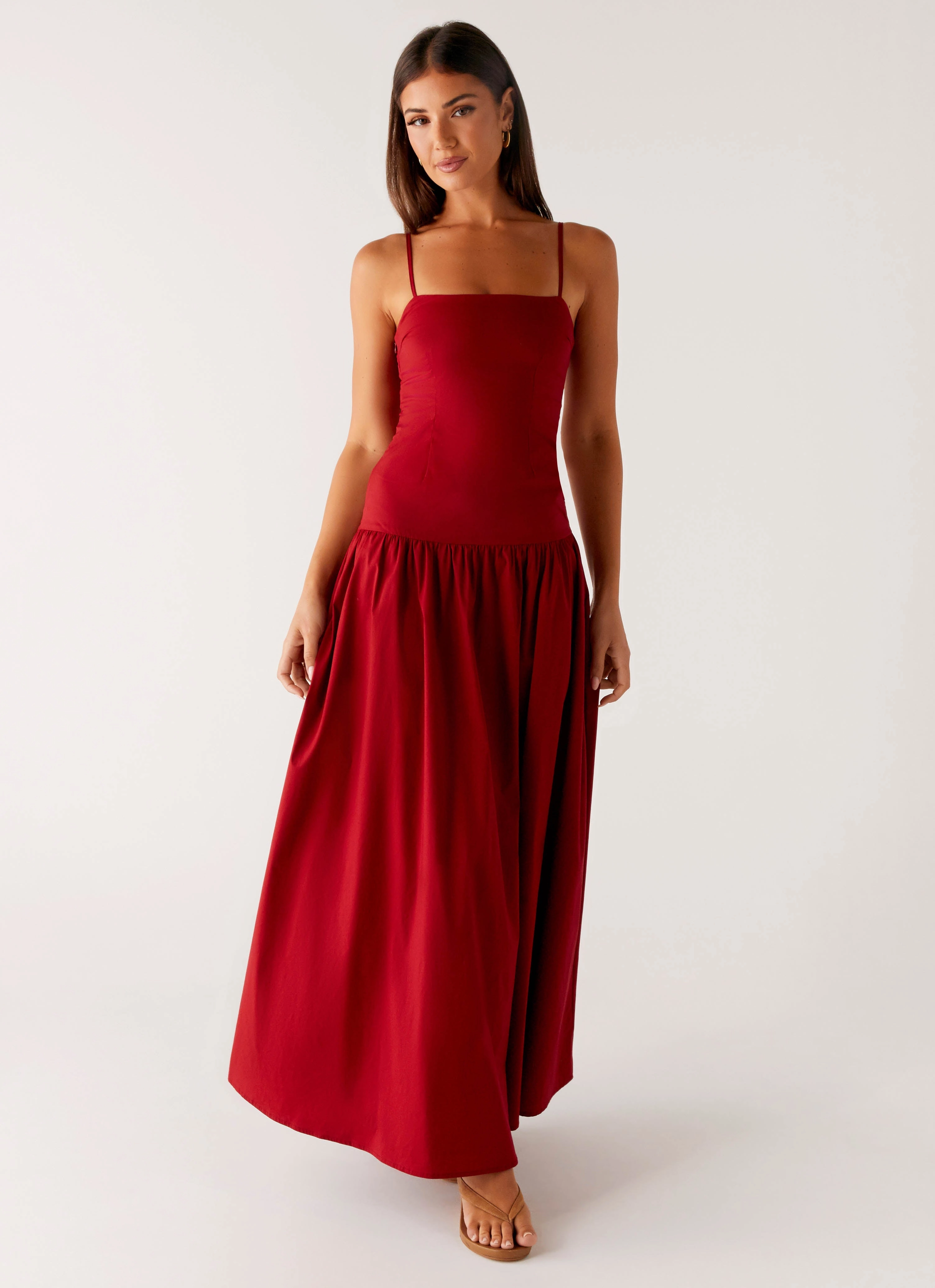 Vince Cami Maxi Dress - Deep Red Pure Shape
