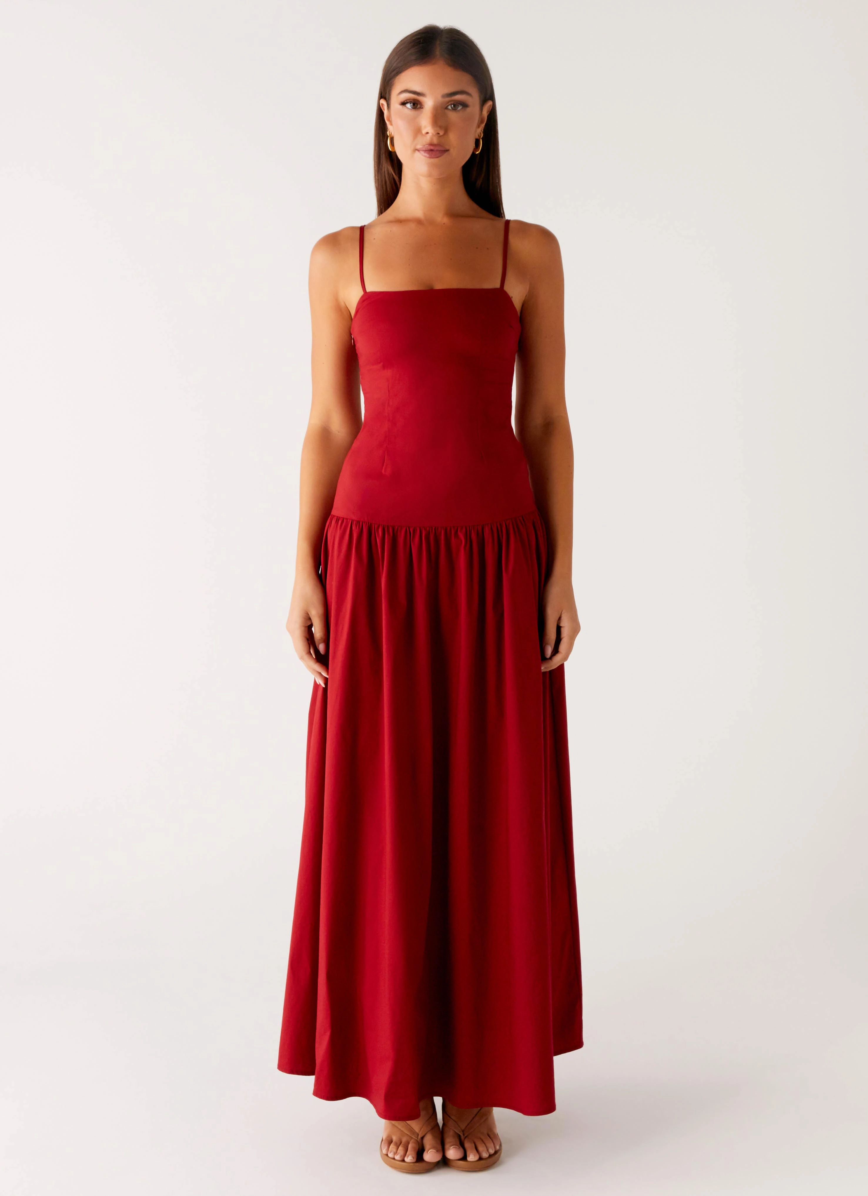 Vince Cami Maxi Dress - Deep Red Simple Comfort