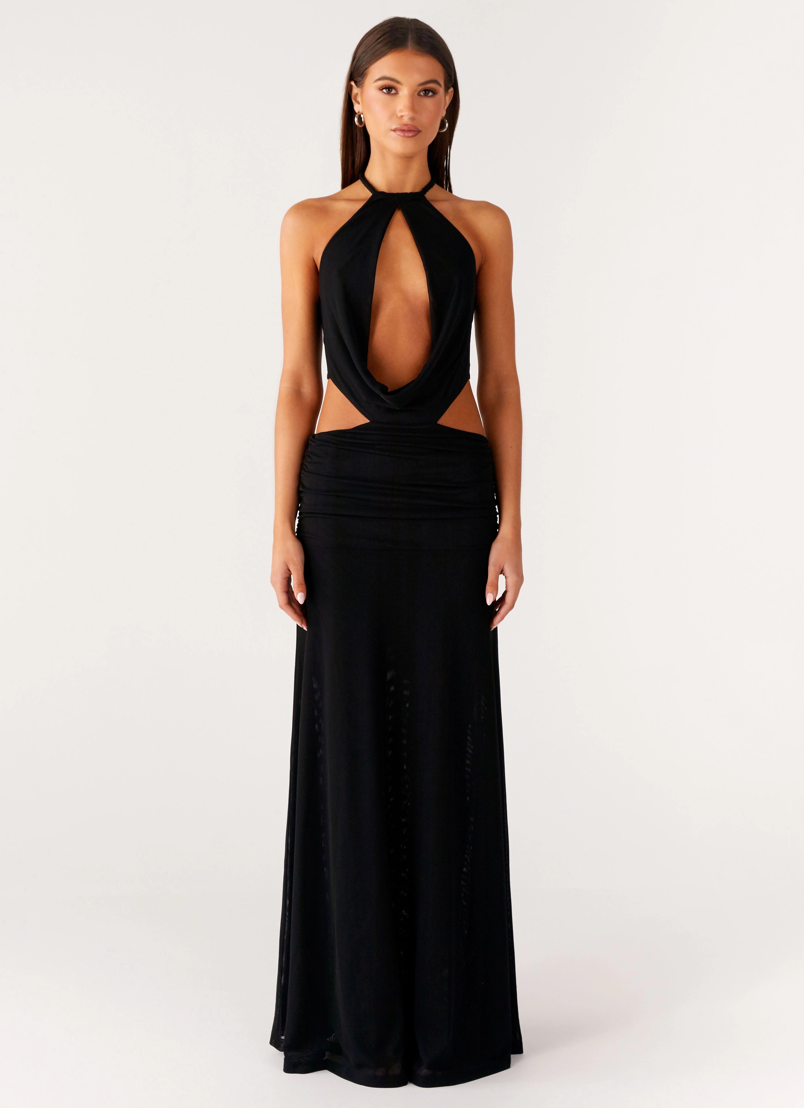 Smooth Vibes Only Love Maxi Dress - Black