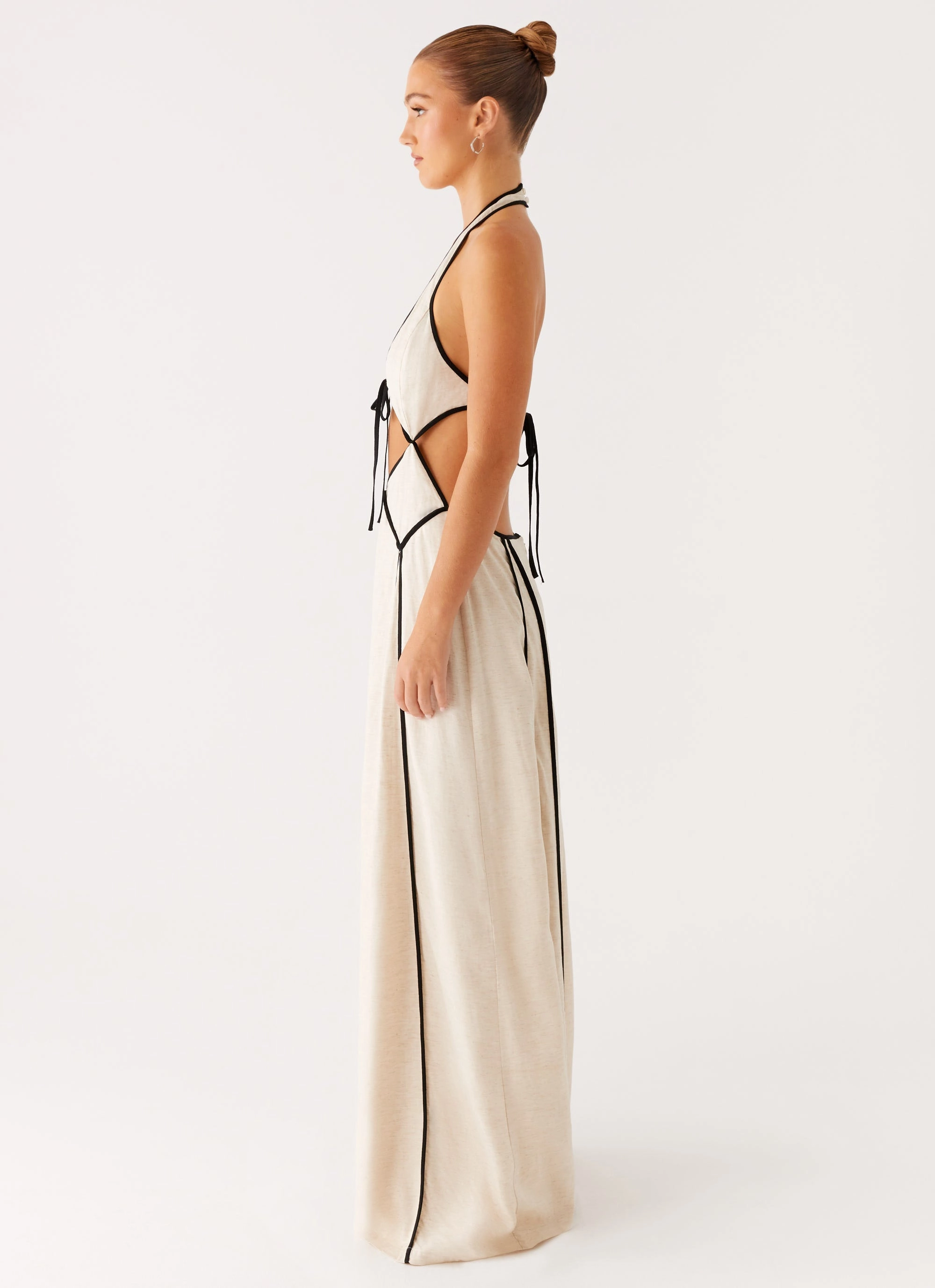 Sonnet Maxi Dress - Oatmeal Loose Fit Day To Night