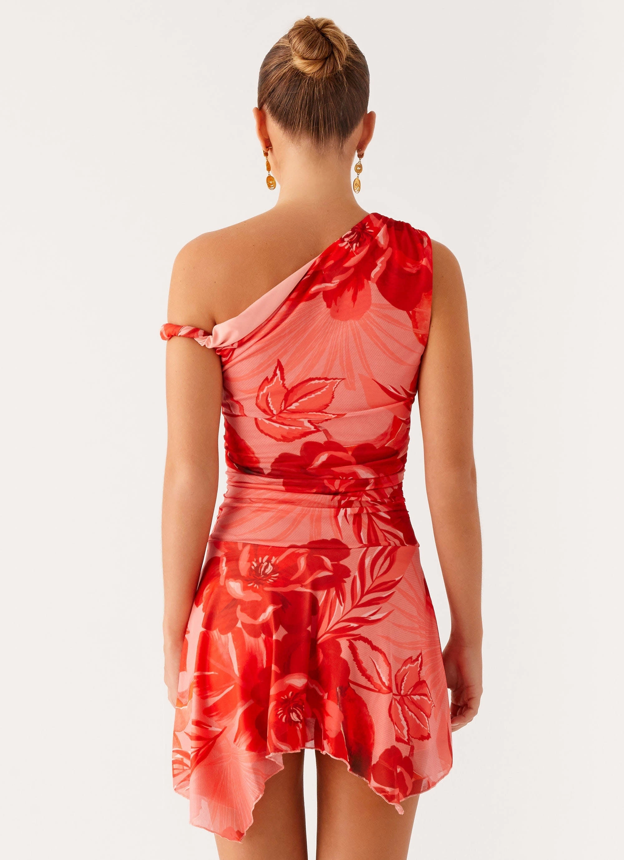 Wade Mini Dress - Sicily Sunsets Print Smart Look