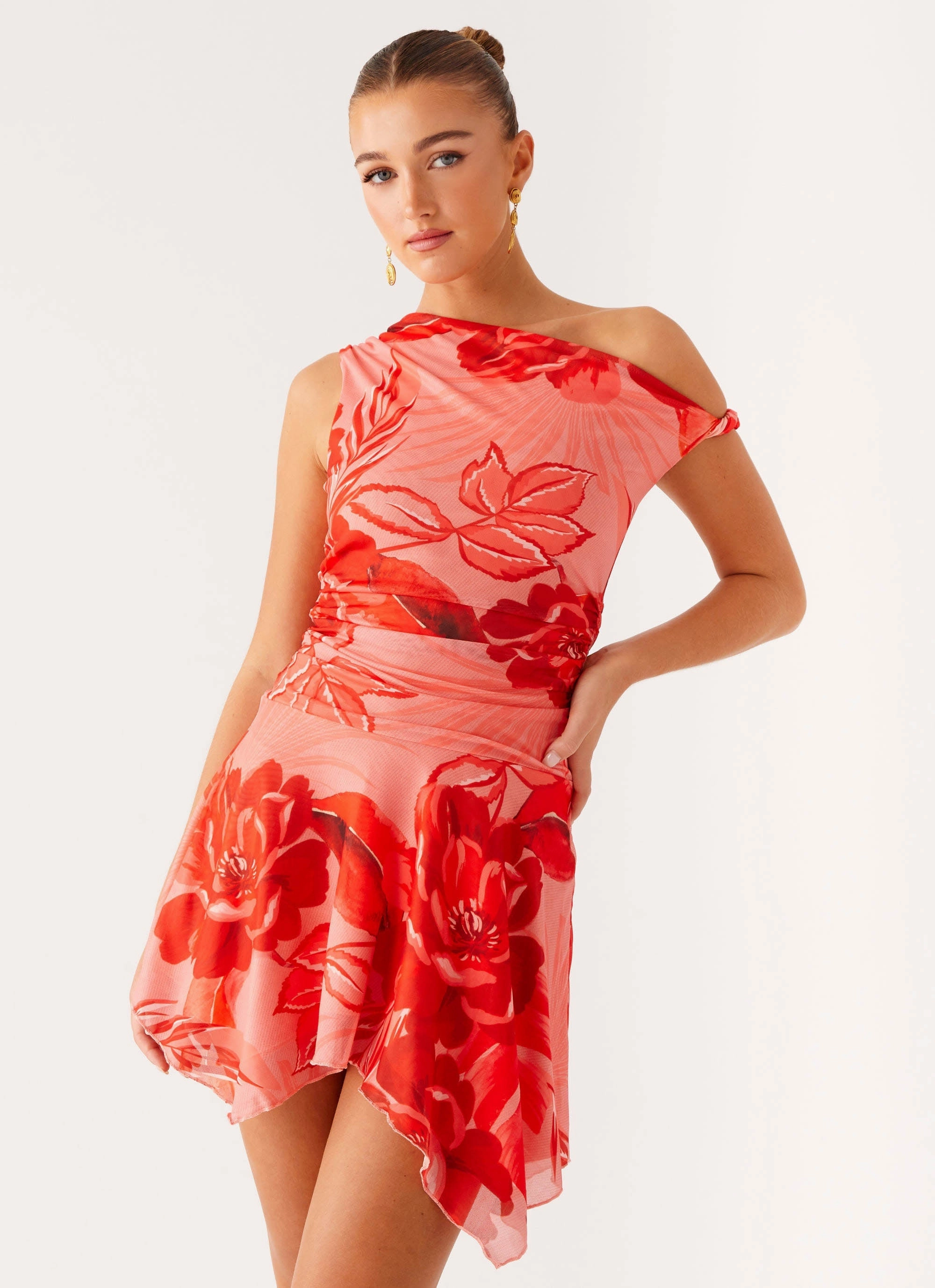 Wade Mini Dress - Sicily Sunsets Print Minimal Aesthetic Relaxed and Effortless