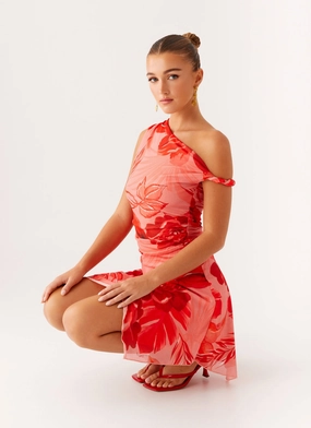 Wade Mini Dress - Sicily Sunsets Print Minimalist Fit Quick Outfit